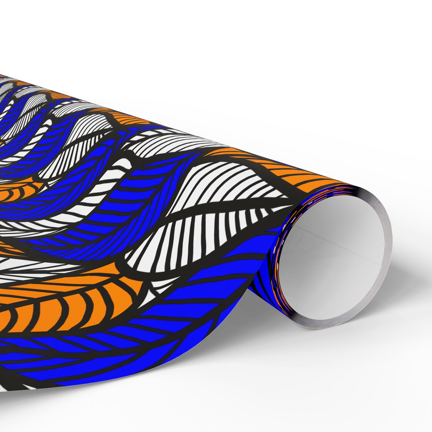 Blue Leaf Ankara Wrapping Papers | African Wrapping Paper | Afrocentric Wrapping Paper
