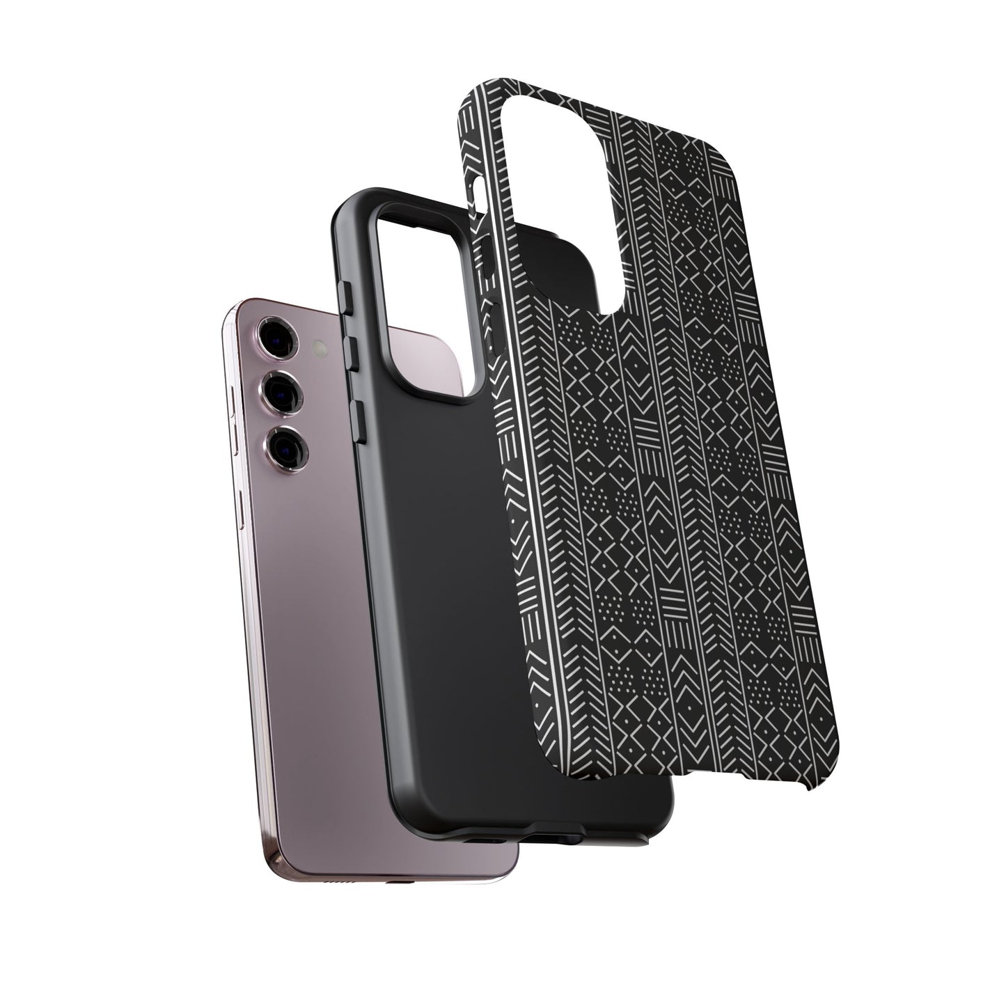 Black & White Mudcloth Samsung Tough Cases | African Samsung Case | Afrocentric Samsung Case