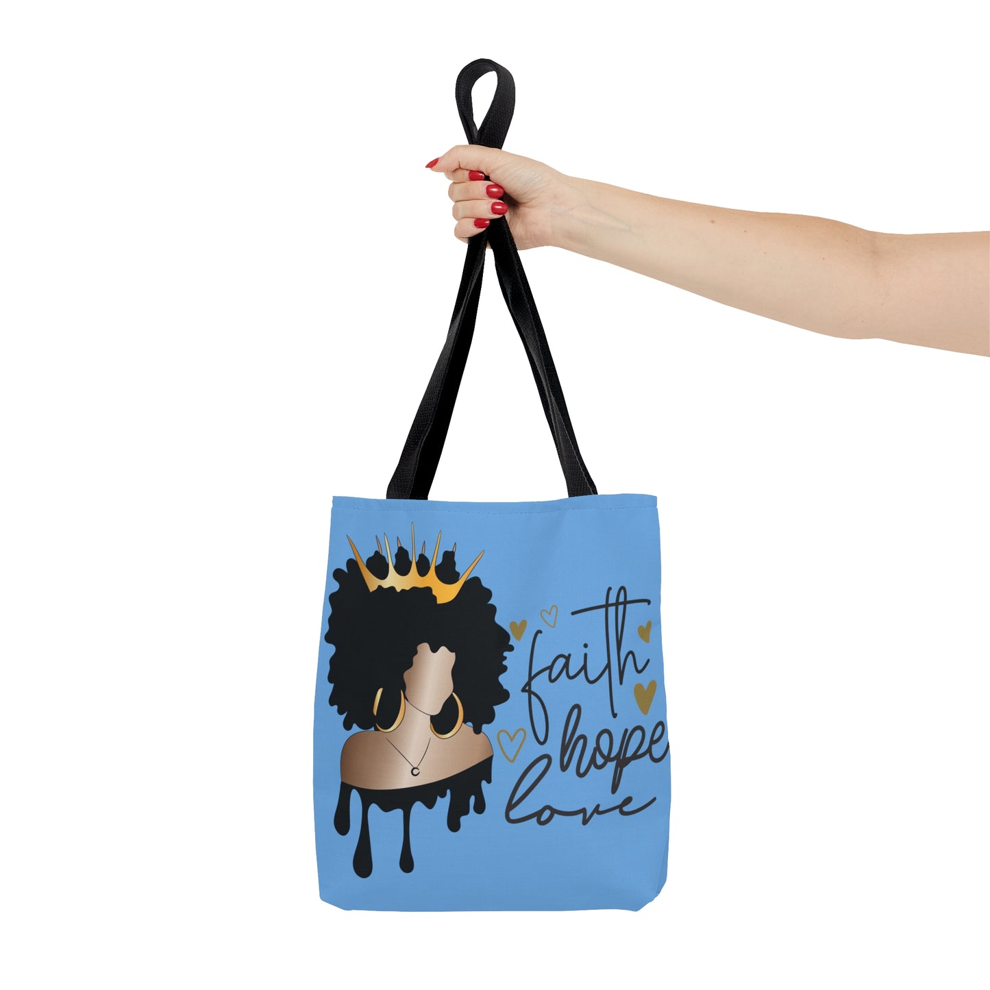 Columbia Blue Faith...Hope...Love Tote Bag (Add Your Name!)