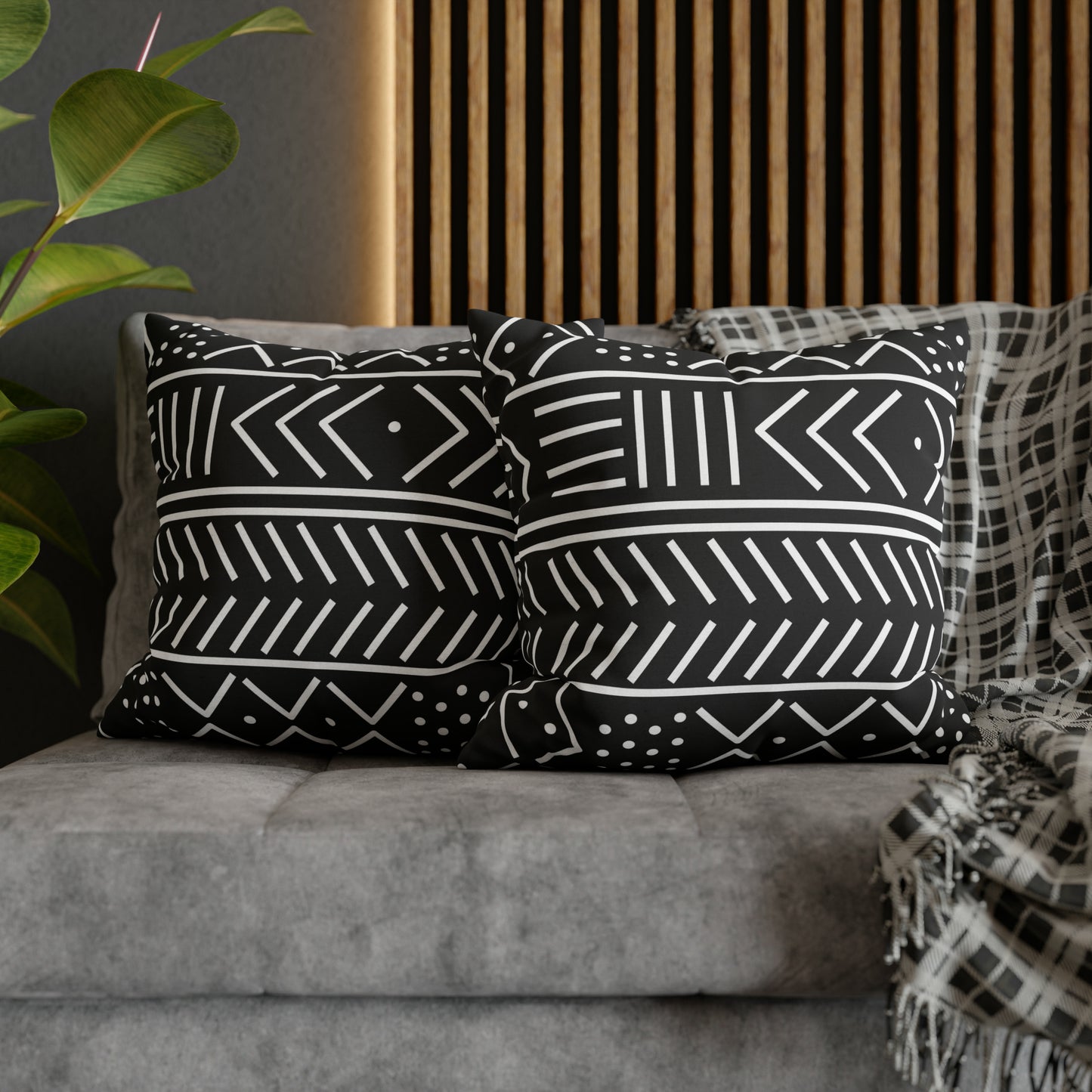 Tribal Square Pillow Case | Afrocentric Pillow Case | Mudcloth Pillow Case