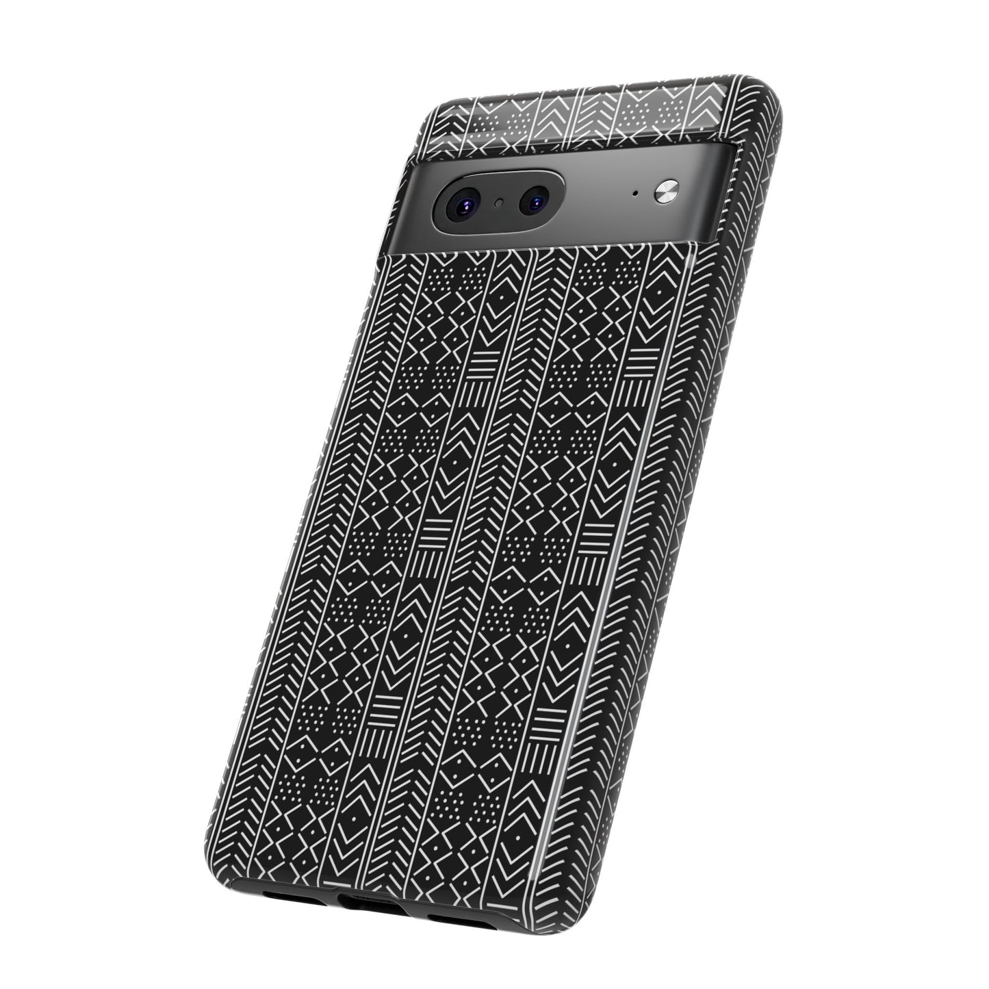 Black & White Mudcloth Google Pixel Tough Cases | African Google Pixel Case | Afrocentric Google Pixel Case