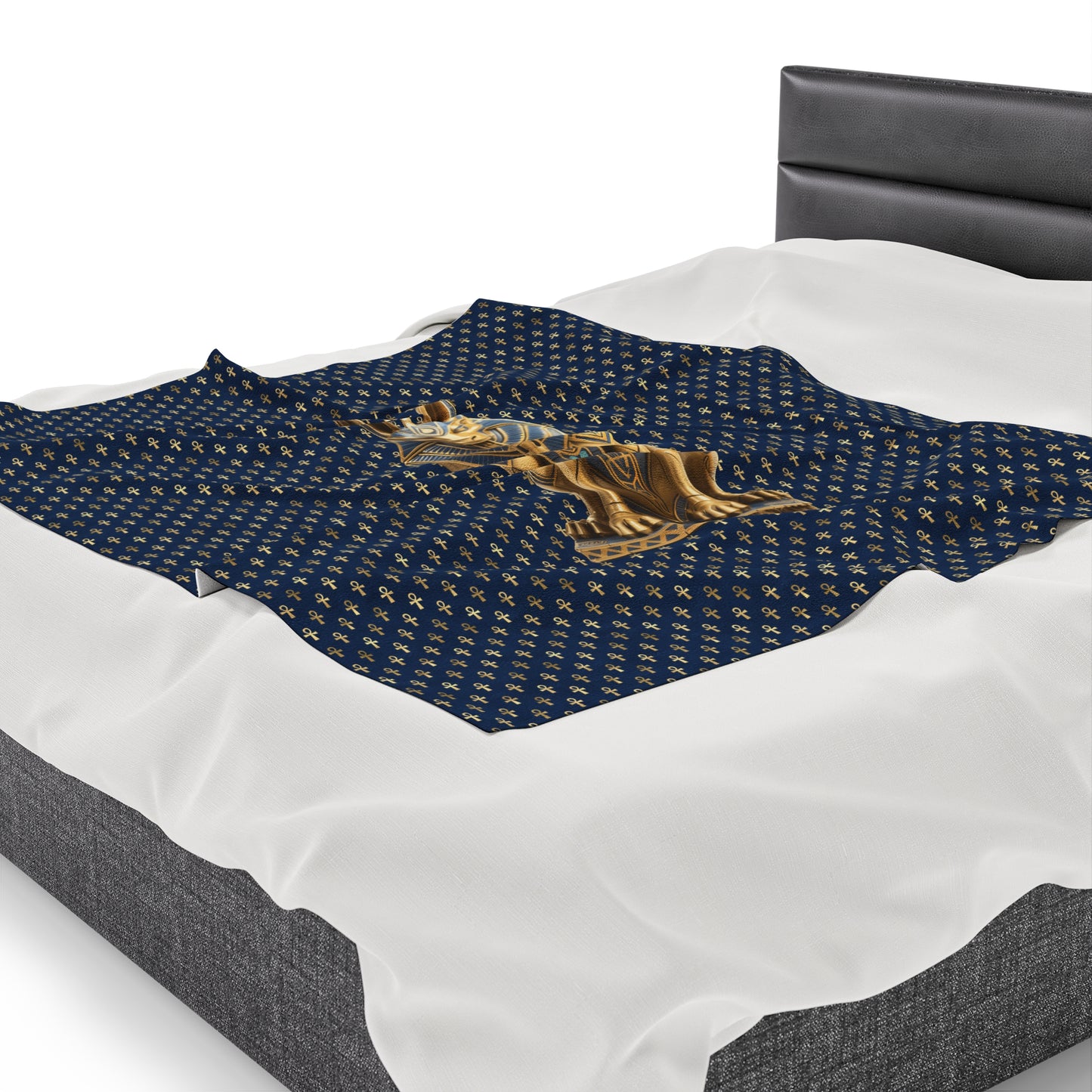 Anubis Egyptian Plush Blanket