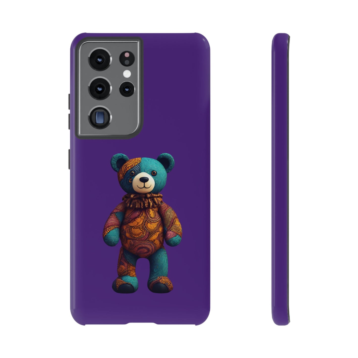 Purple and Blue Bear Samsung Tough Cases | African Samsung Case | Afrocentric Samsung Case