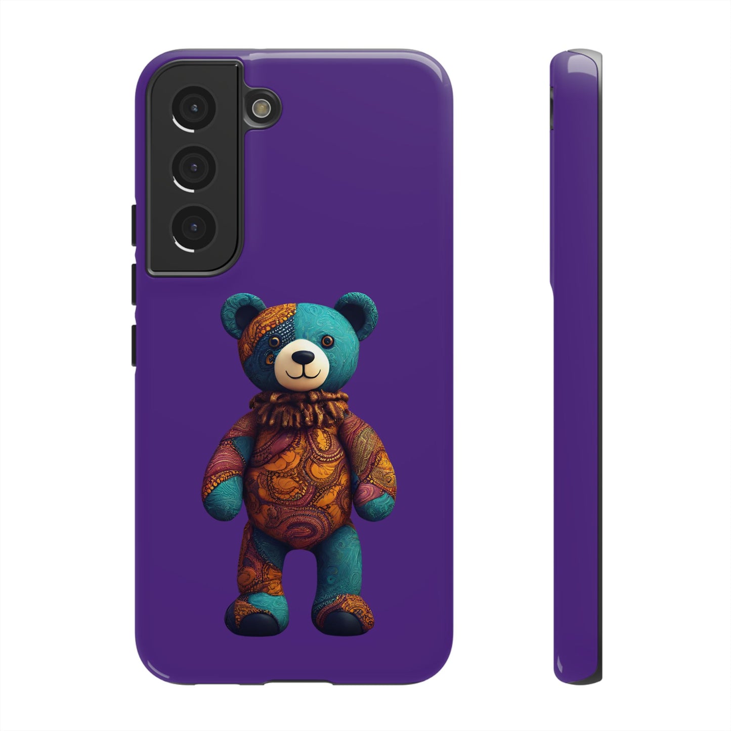 Purple and Blue Bear Samsung Tough Cases | African Samsung Case | Afrocentric Samsung Case