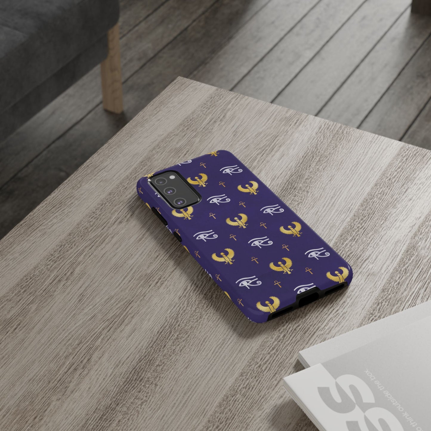 Blue Gold Egyptian Samsung Tough Cases | African Samsung Case | Afrocentric Samsung Case | Egyptian Samsung Case