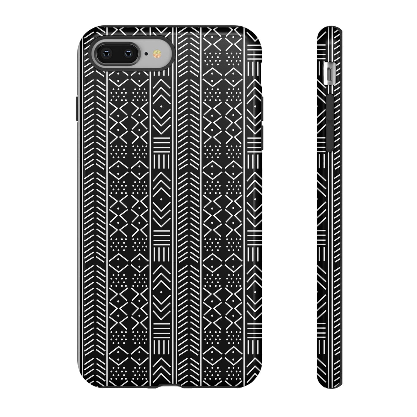 Black & White Mudcloth iPhone Tough Cases | African iPhone Case | Afrocentric iPhone Case