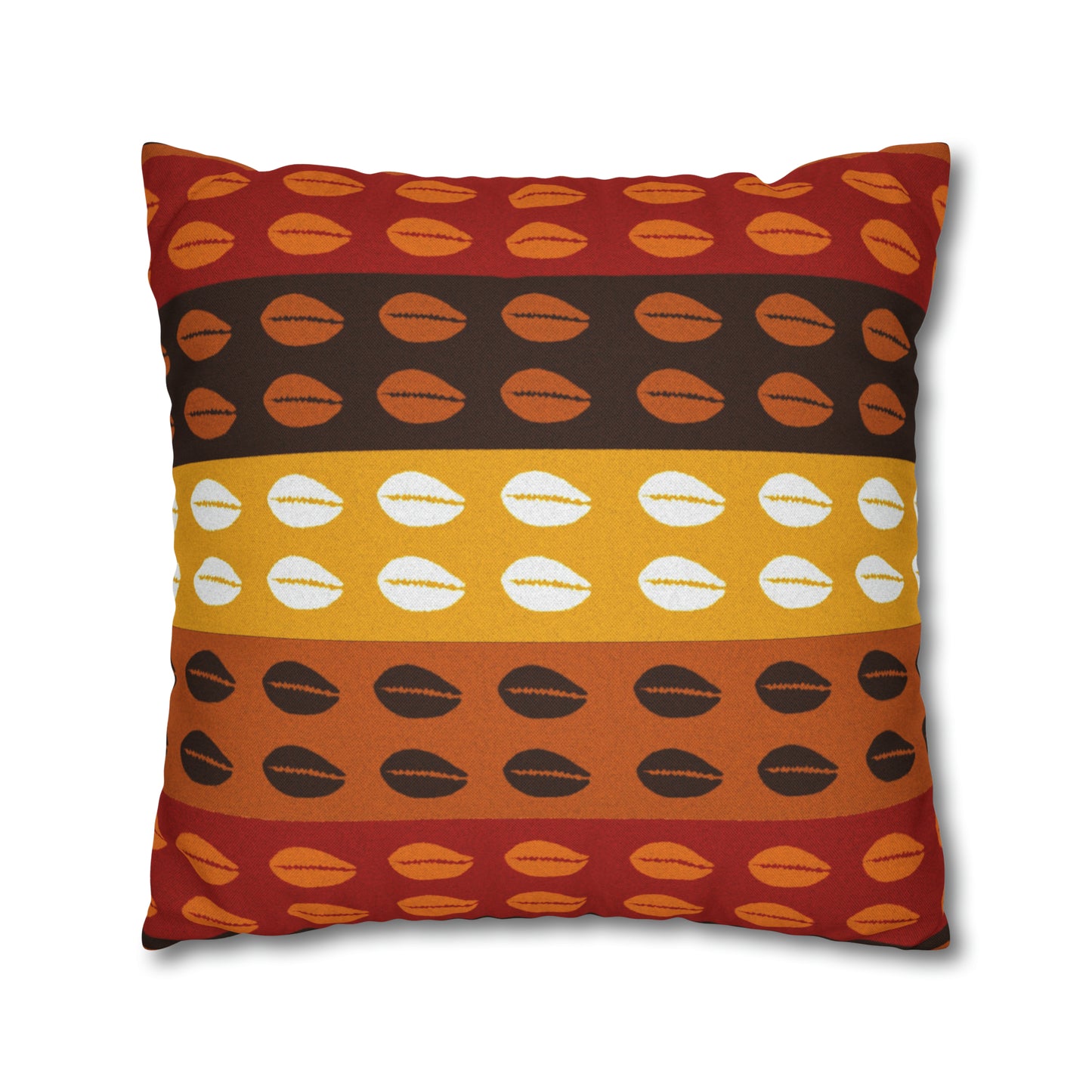 Colorful Cowrie Shell Square Pillow Case | Afrocentric Pillow Case
