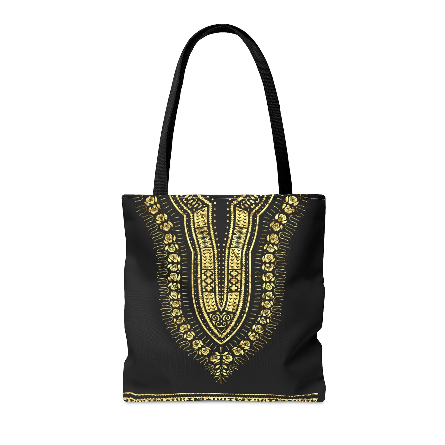 Black and Gold Dashiki Tote Bag
