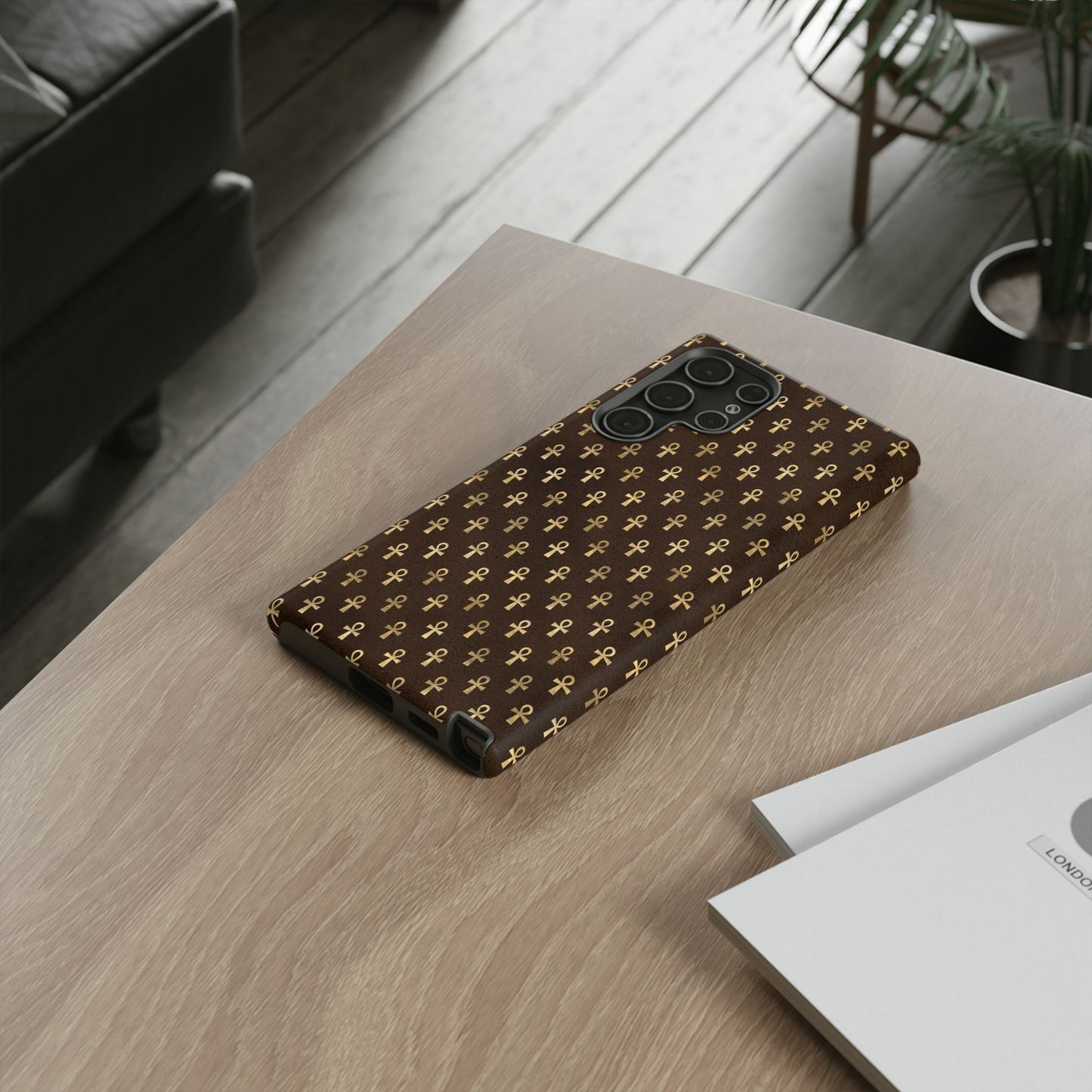 Brown Ankh Samsung Tough Cases | Egyptian Samsung Case | Ankh Samsung Case