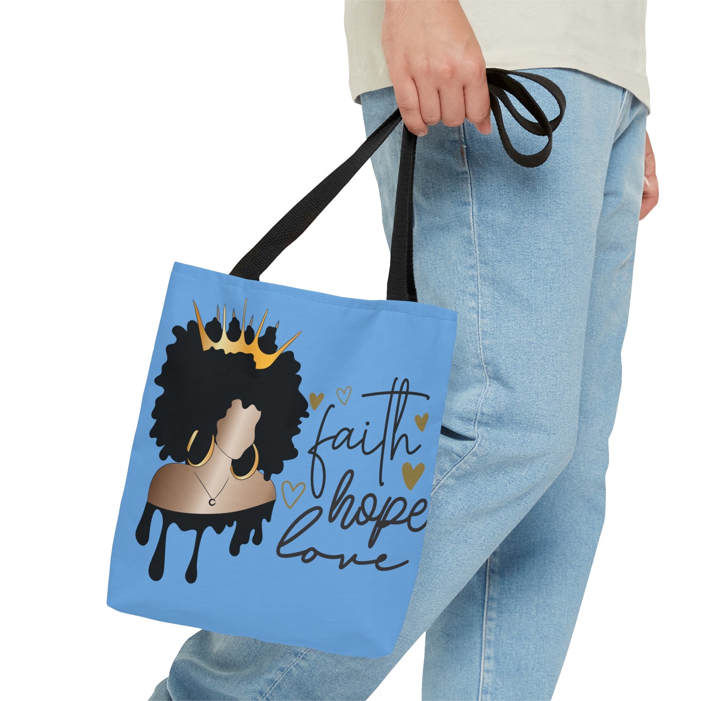 Columbia Blue Faith...Hope...Love Tote Bag (Add Your Name!)