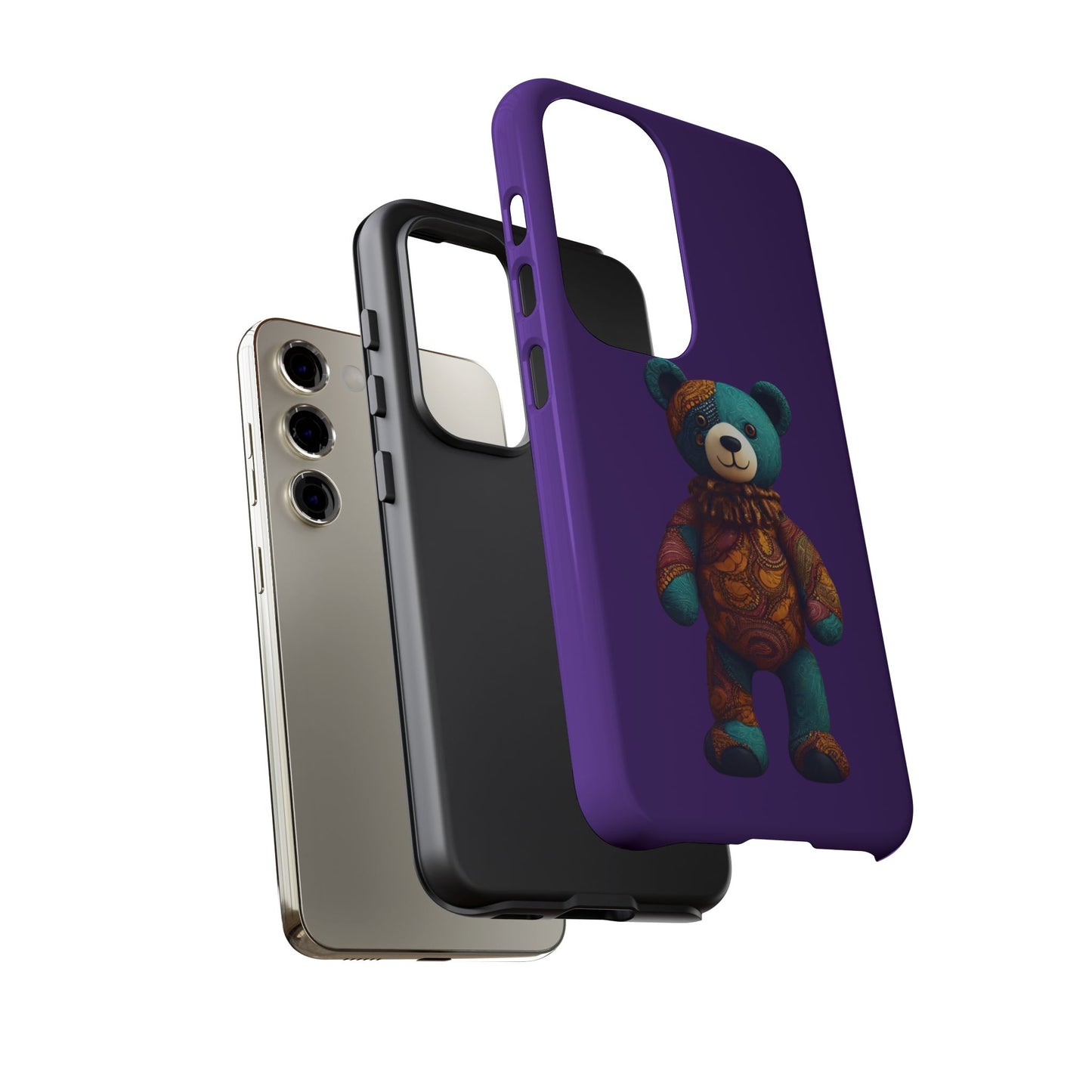 Purple and Blue Bear Samsung Tough Cases | African Samsung Case | Afrocentric Samsung Case