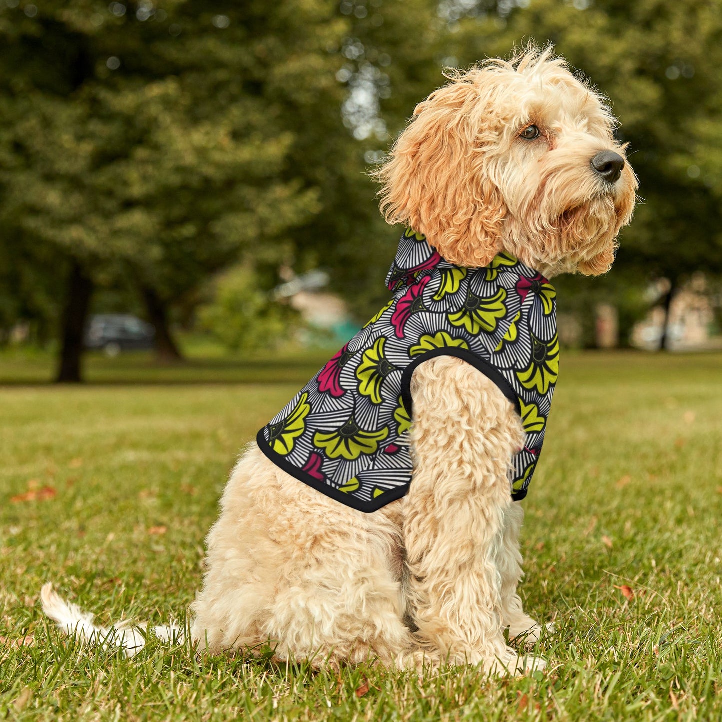 Pet Hoodie - Flower African Inspired Ankara Print Dog or Cat Hoodie