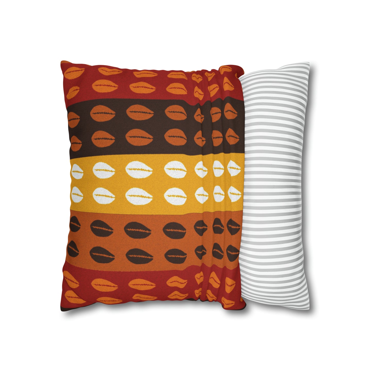 Colorful Cowrie Shell Square Pillow Case | Afrocentric Pillow Case