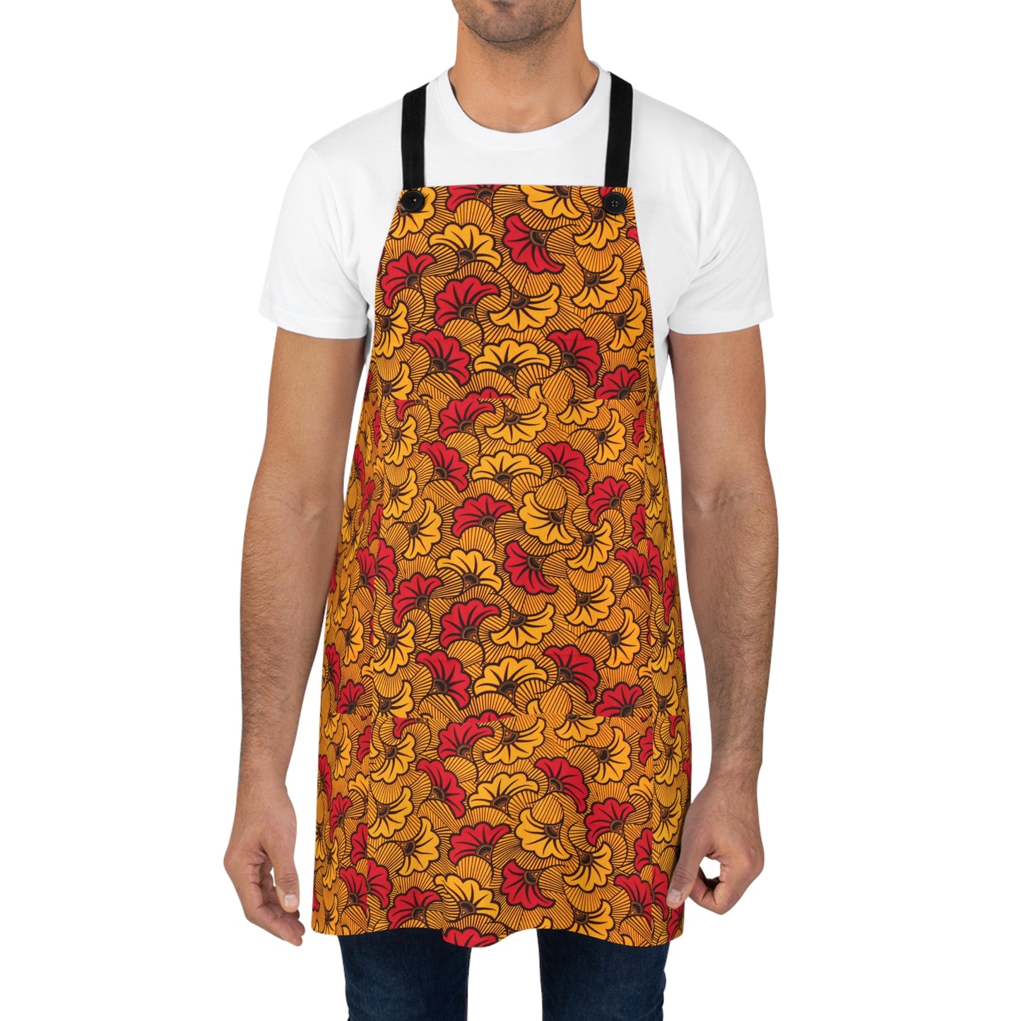 Orange Flower Ankara Apron
