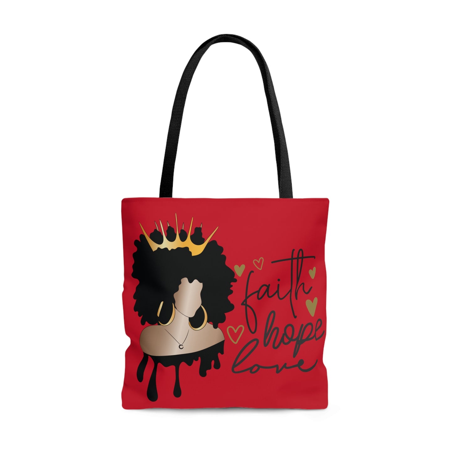 Red Faith...Hope...Love Tote Bag
