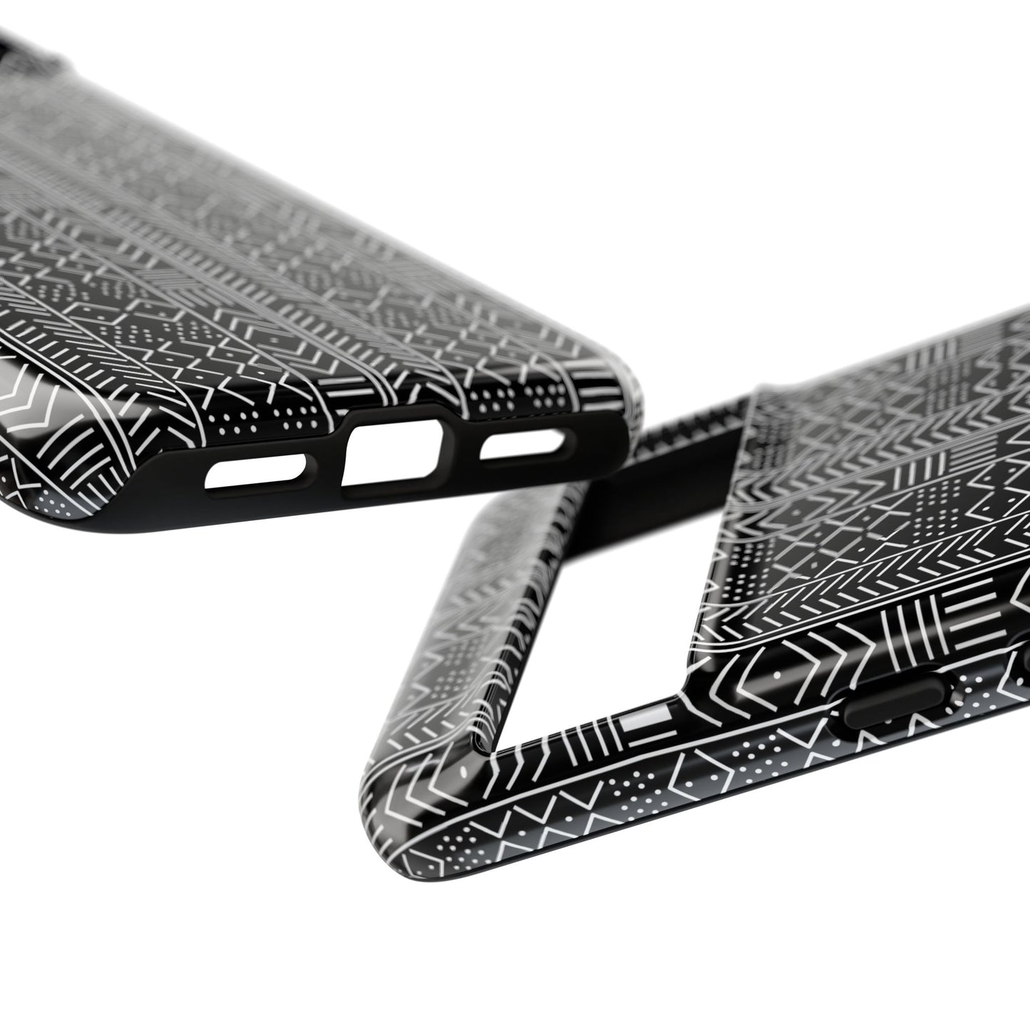 Black & White Mudcloth Google Pixel Tough Cases | African Google Pixel Case | Afrocentric Google Pixel Case