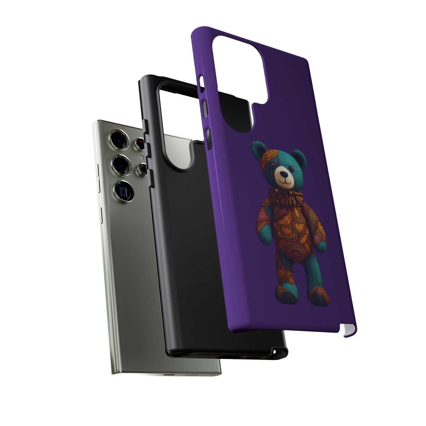 Purple and Blue Bear Samsung Tough Cases | African Samsung Case | Afrocentric Samsung Case