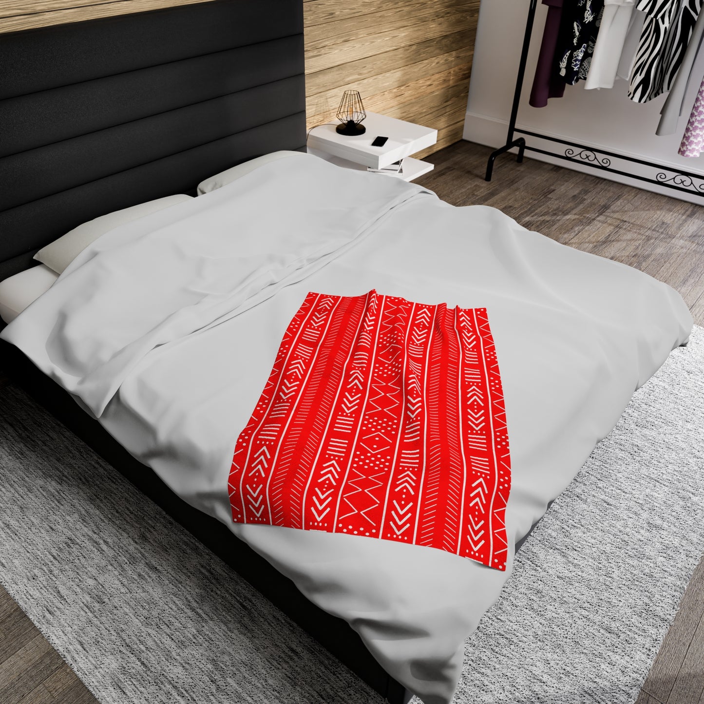 Red and White Plush Blanket