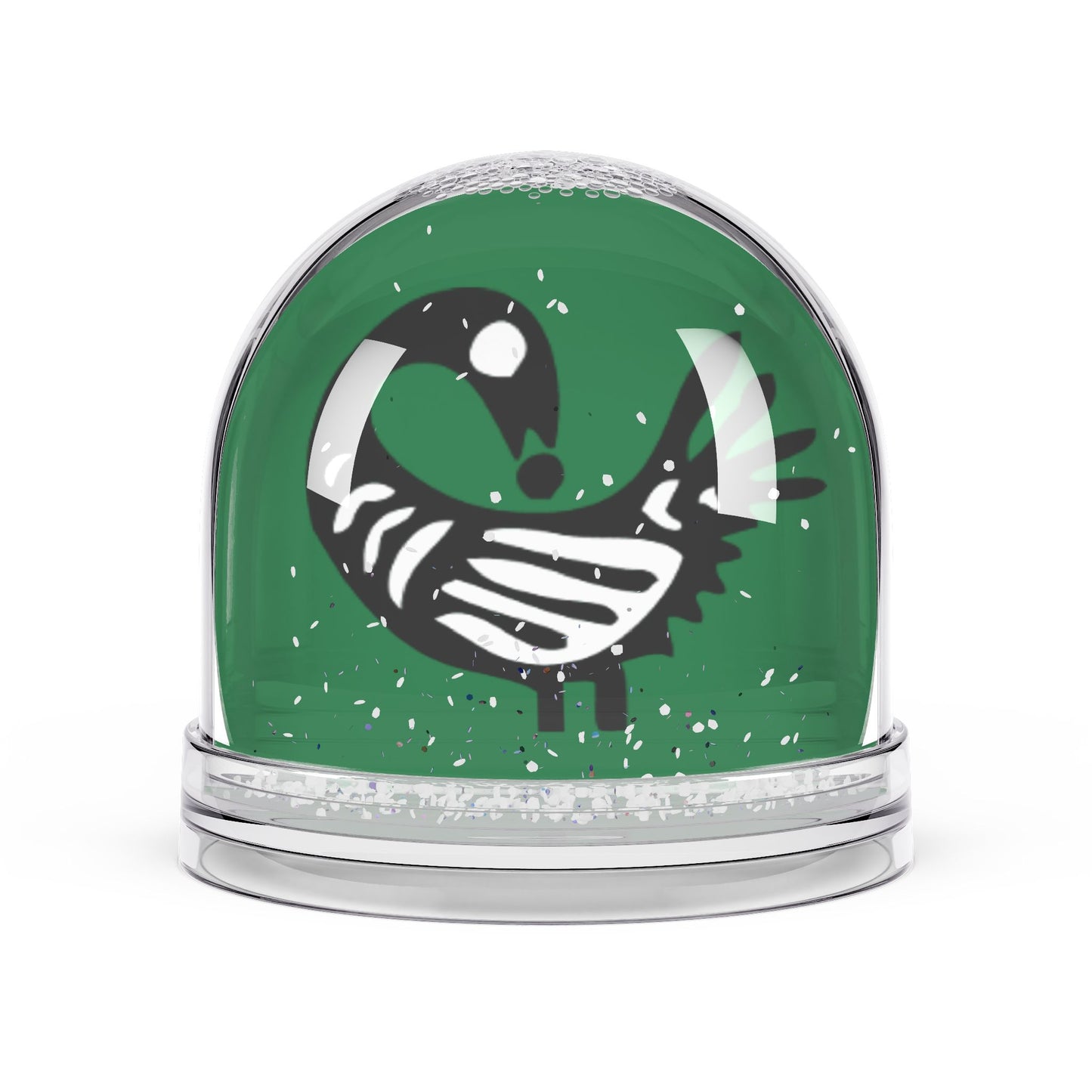 Snow Globe with Sankofa Design, Unique Home Decor, Winter Wonderland Decor, Holiday Gift, Collectible Decorative Item