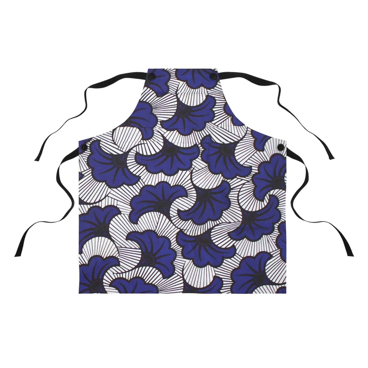 Blue Flower Ankara Apron