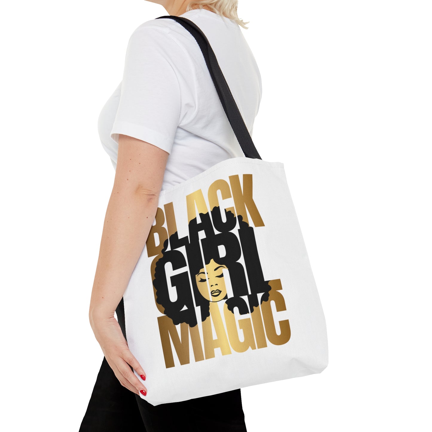 Black Girl Magic White Tote Bag