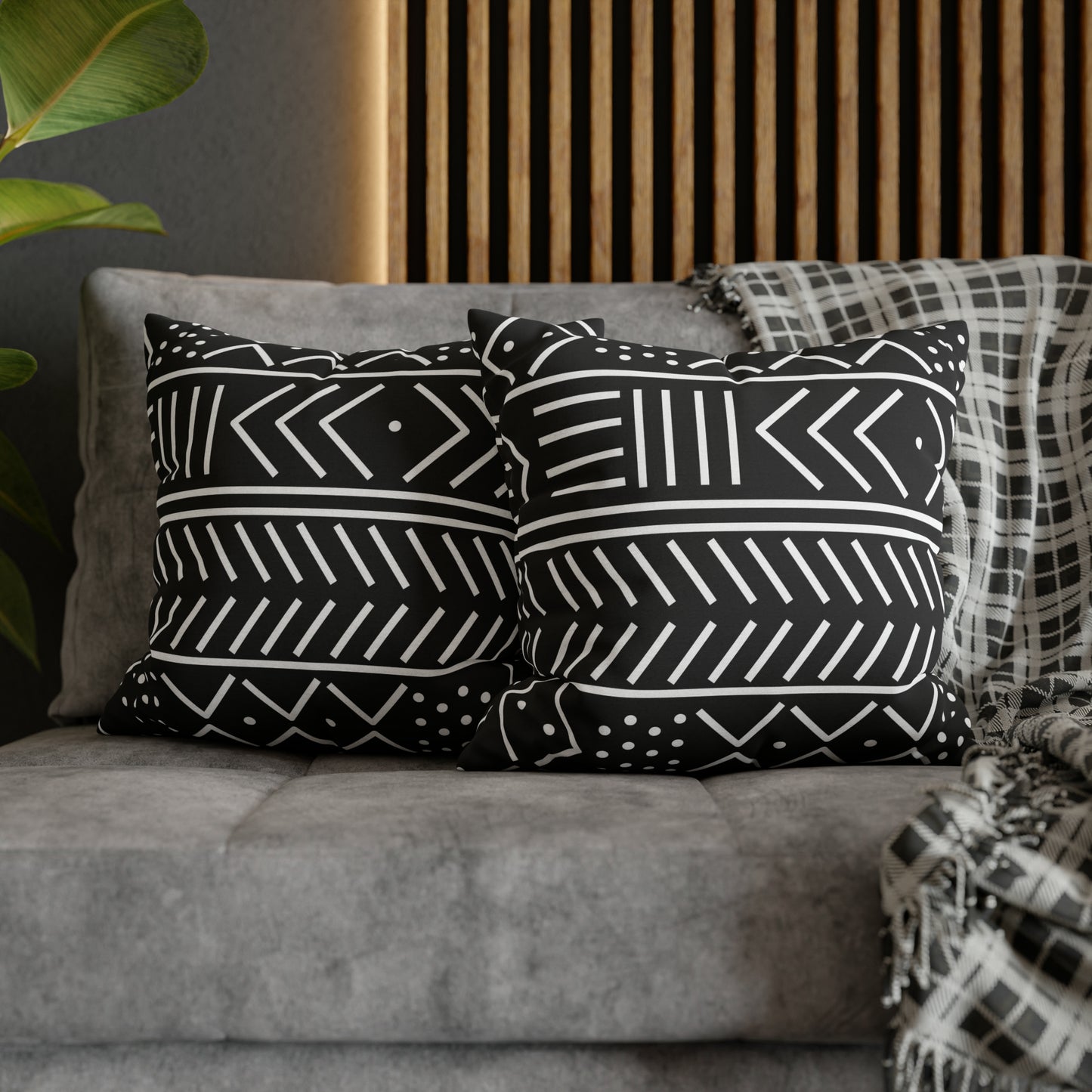 Tribal Square Pillow Case | Afrocentric Pillow Case | Mudcloth Pillow Case