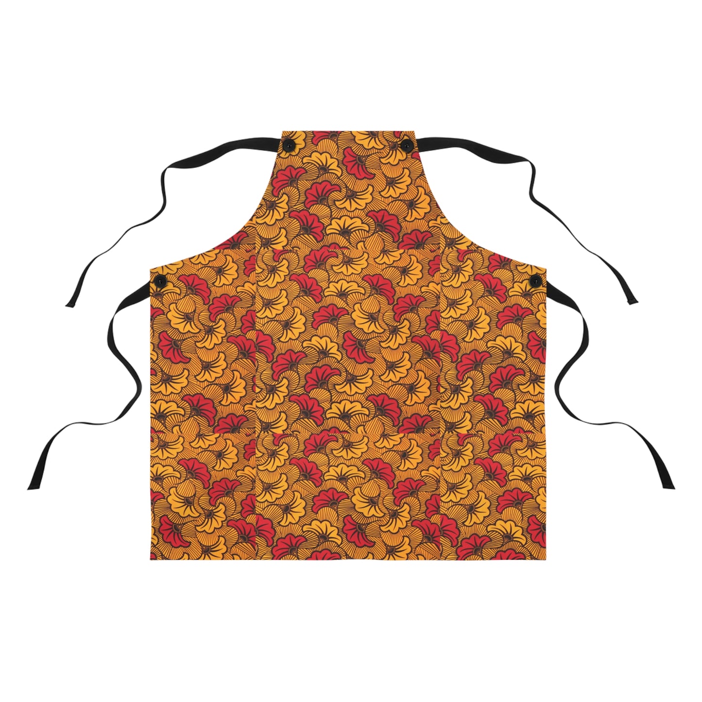 Orange Flower Ankara Apron