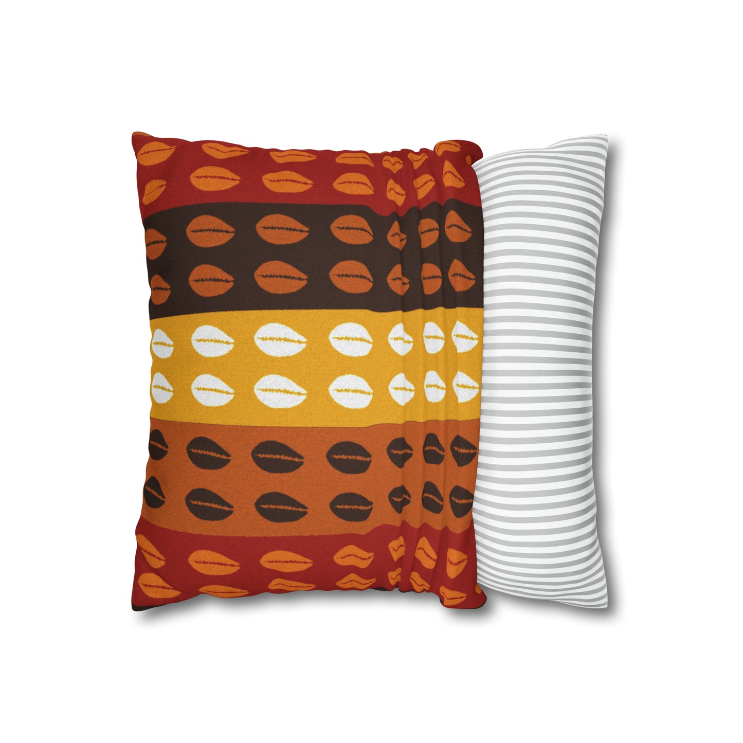 Colorful Cowrie Shell Square Pillow Case | Afrocentric Pillow Case
