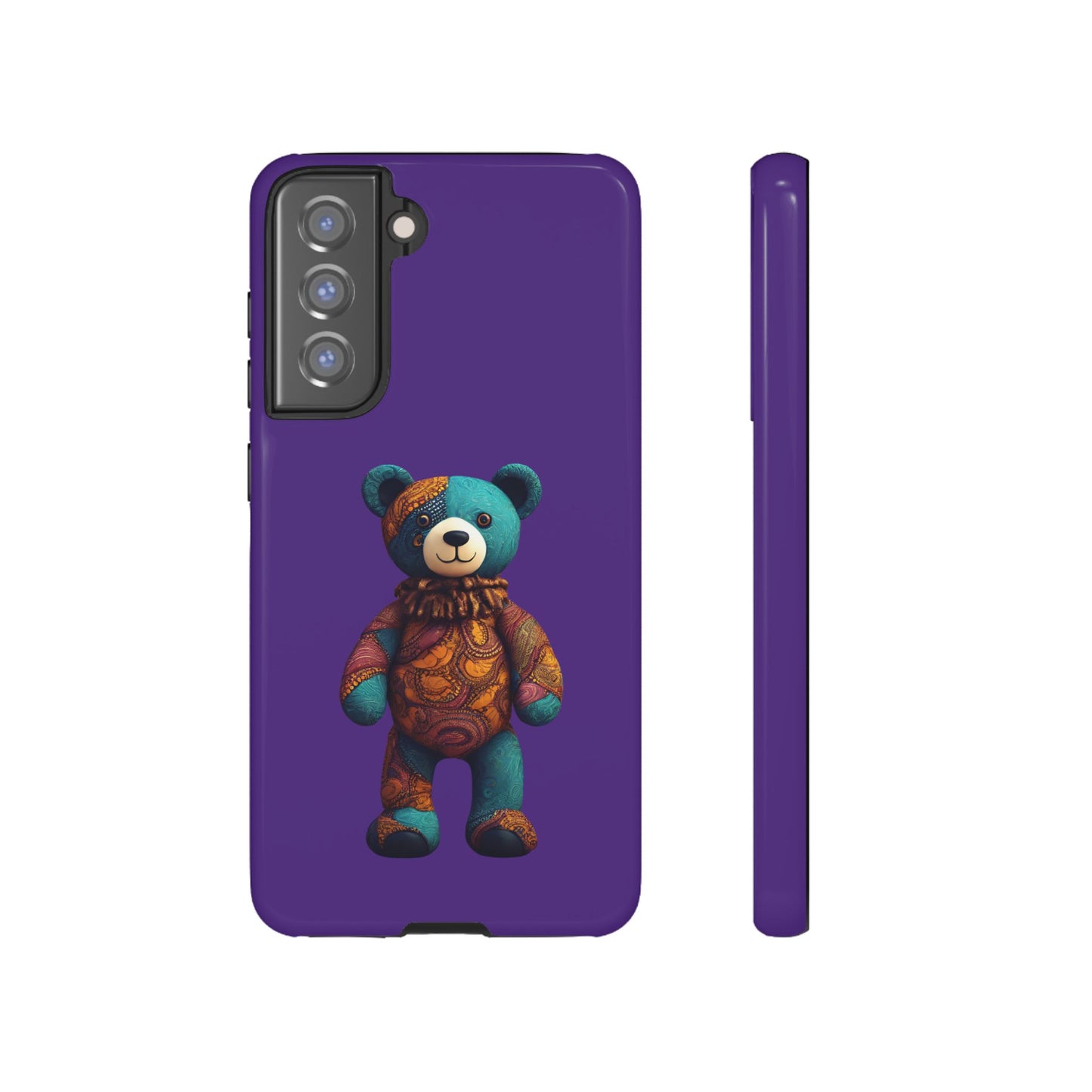 Purple and Blue Bear Samsung Tough Cases | African Samsung Case | Afrocentric Samsung Case