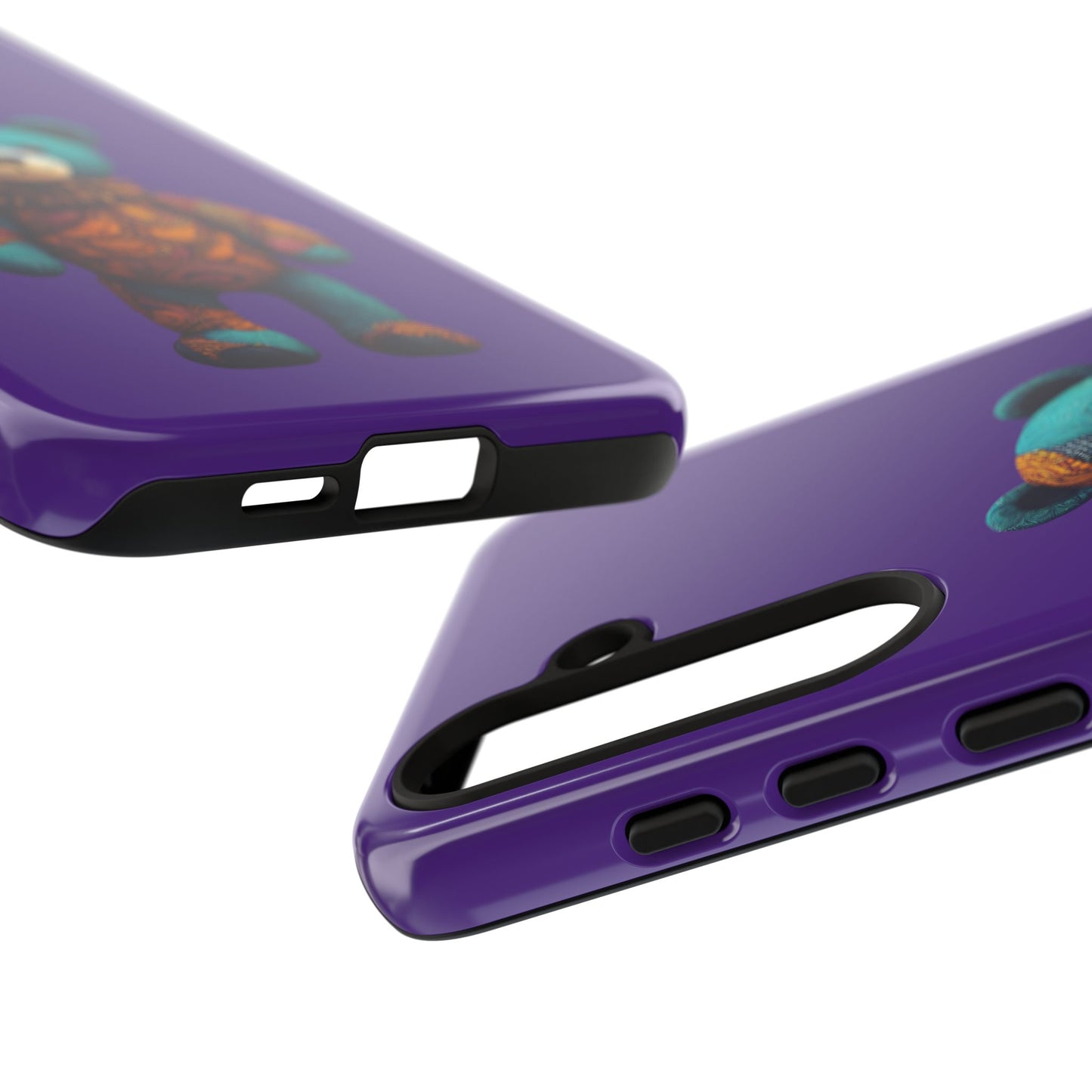 Purple and Blue Bear Samsung Tough Cases | African Samsung Case | Afrocentric Samsung Case
