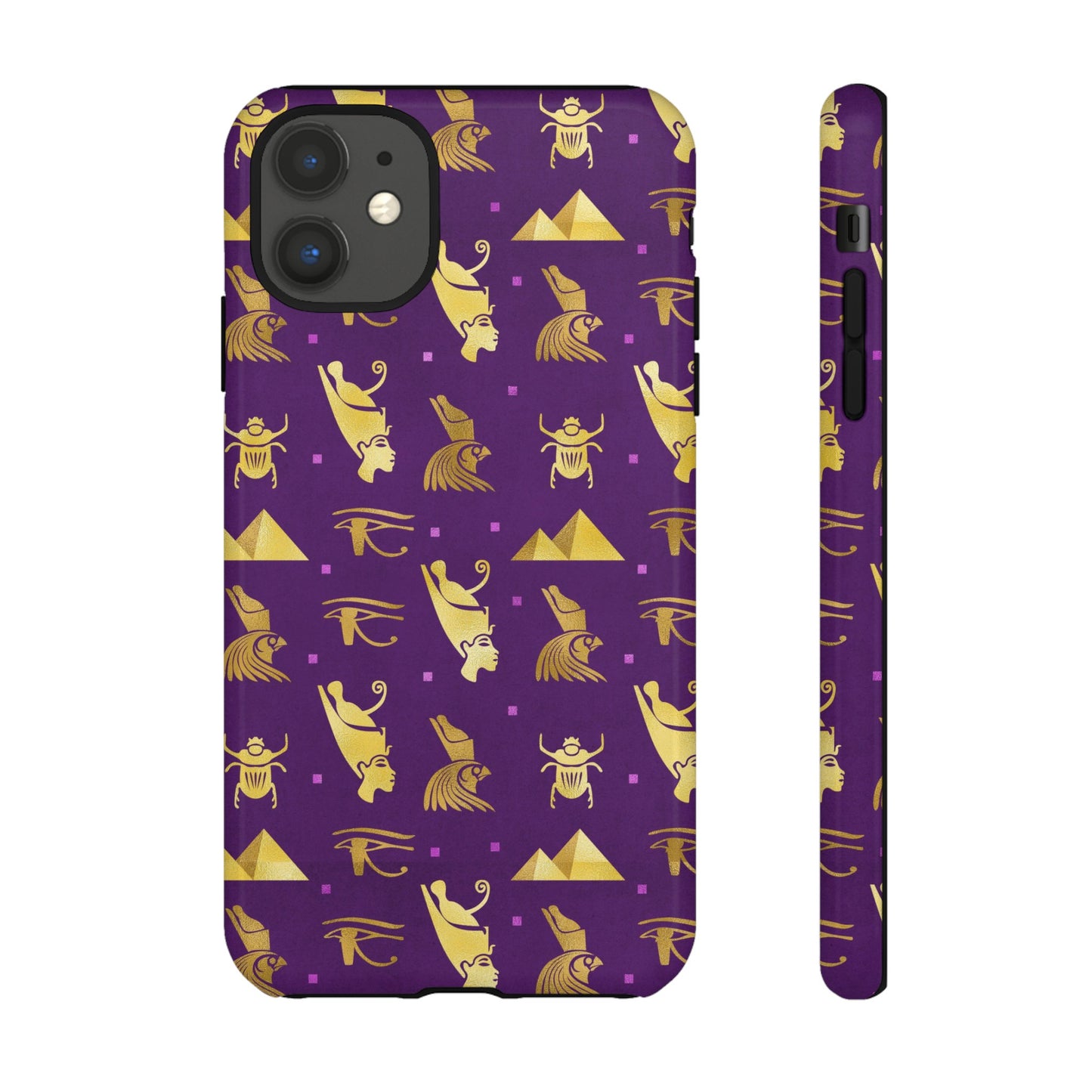 Purple and Gold Egyptian iPhone Tough Cases | Egyptian iPhone Case | Afrocentric iPhone Case