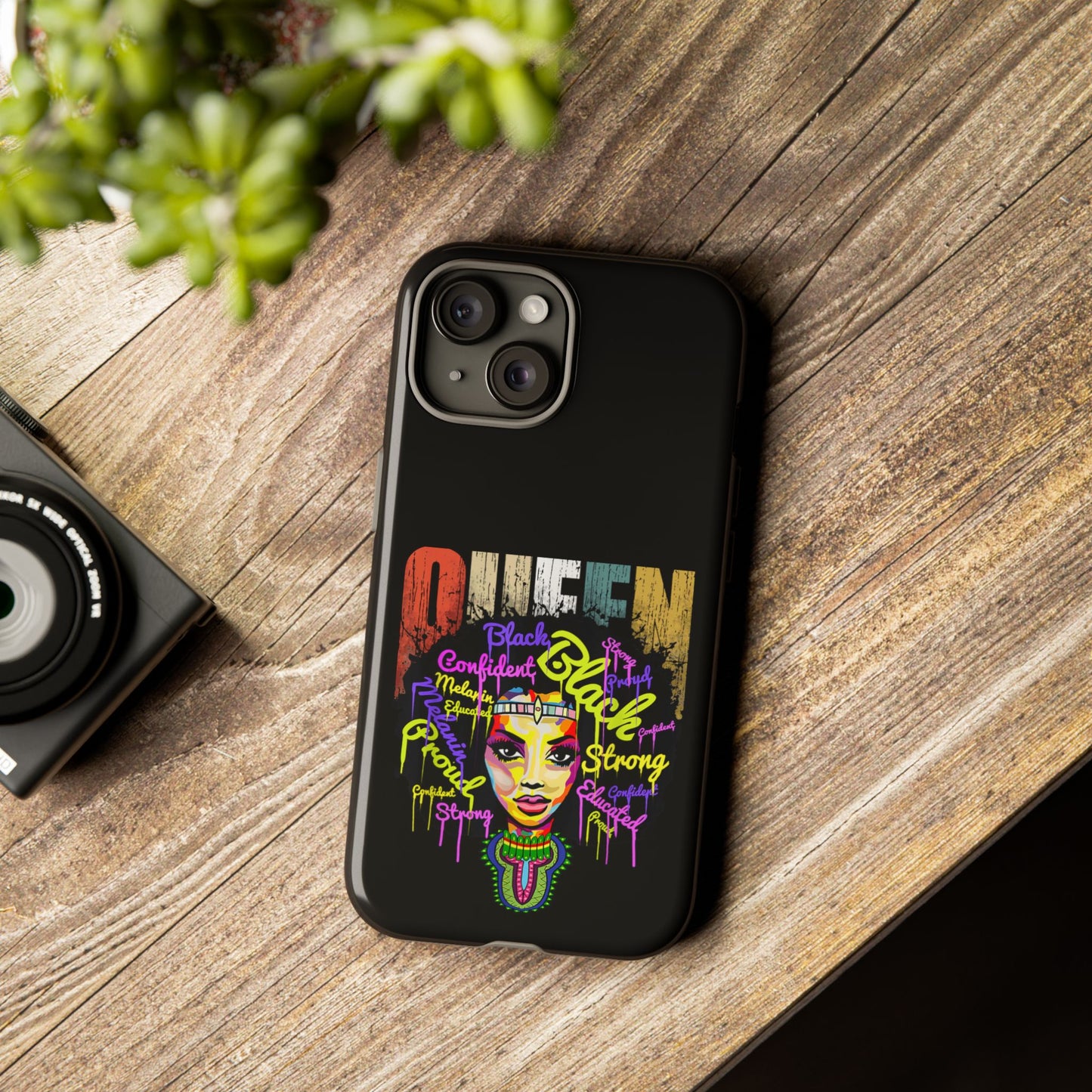 iPhone Black Queen Tough Cases | Ankara iPhone Case | Afrocentric iPhone Case