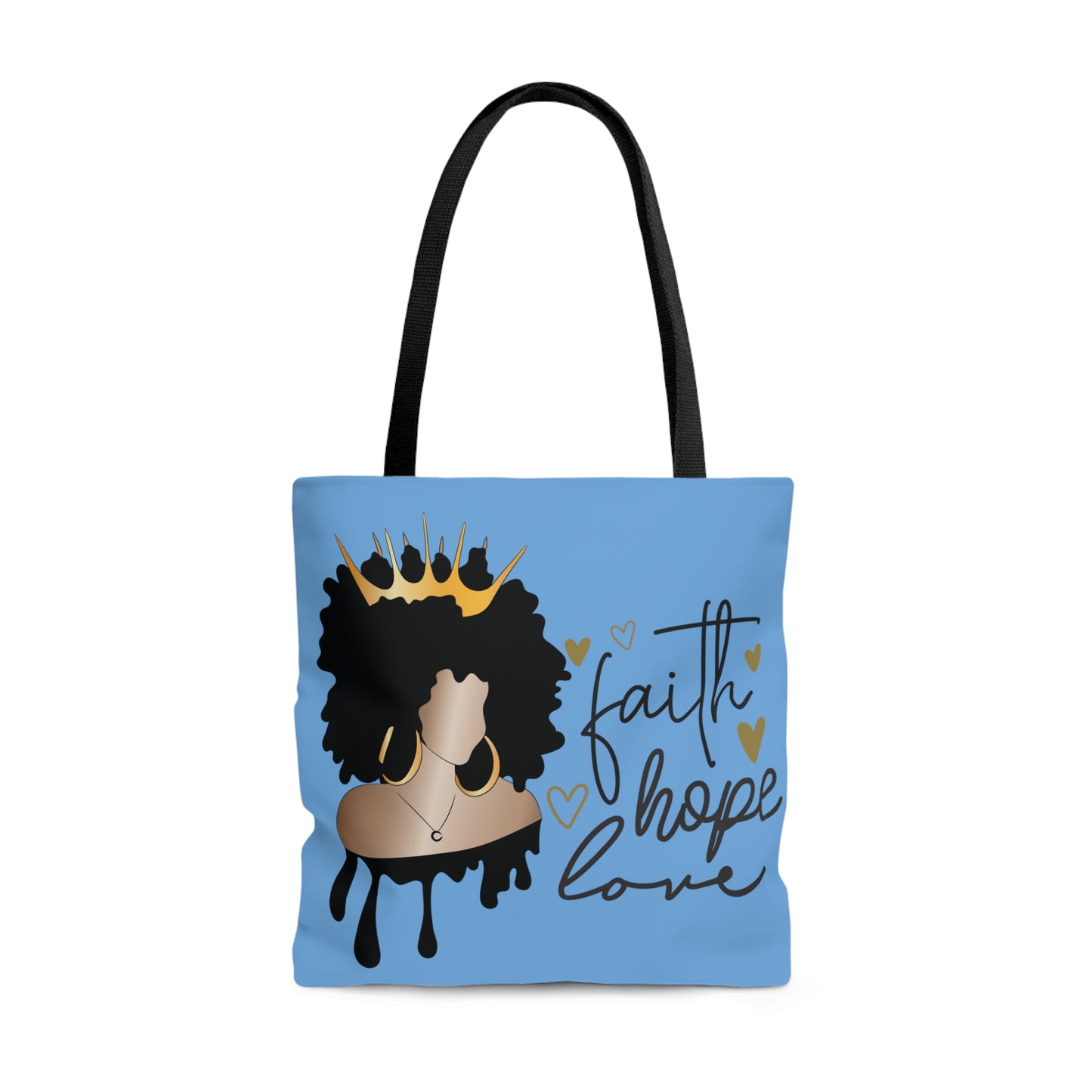 Columbia Blue Faith...Hope...Love Tote Bag (Add Your Name!)