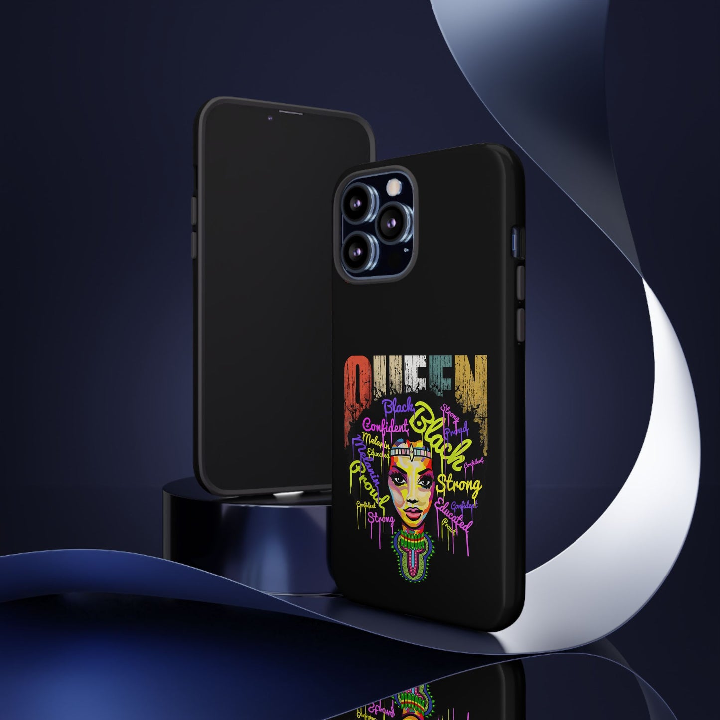 iPhone Black Queen Tough Cases | Ankara iPhone Case | Afrocentric iPhone Case