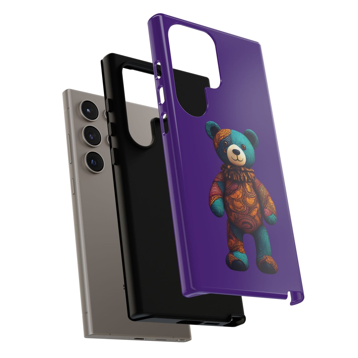 Purple and Blue Bear Samsung Tough Cases | African Samsung Case | Afrocentric Samsung Case