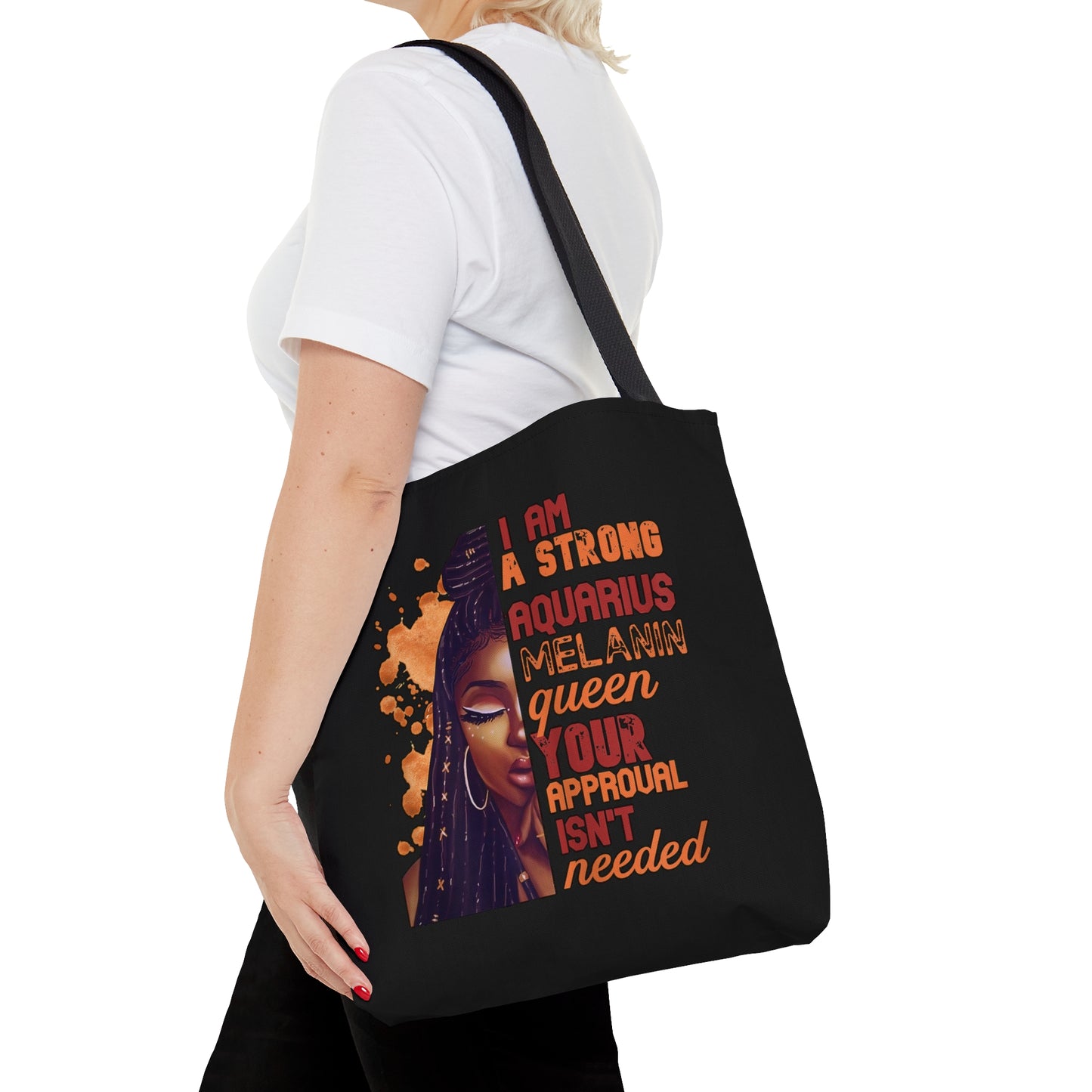 Aquarius Melanin Tote Bag (Add Your Name!)