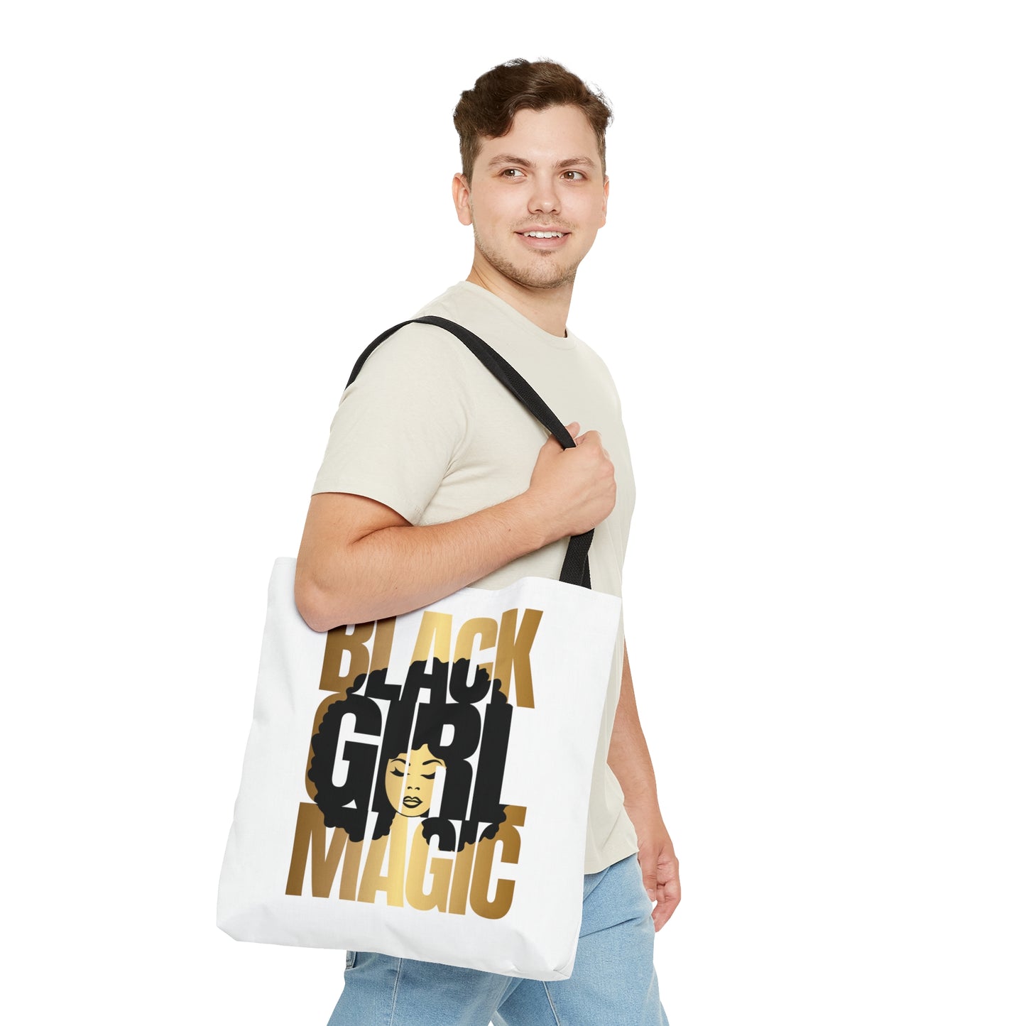 Black Girl Magic White Tote Bag