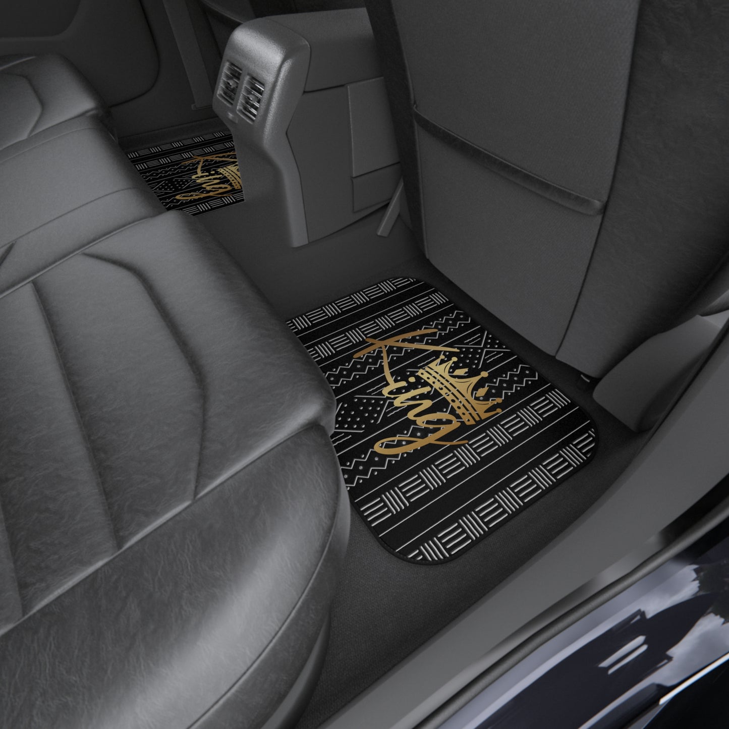 King Mudcloth Inspired Car Mats (2x Rear)