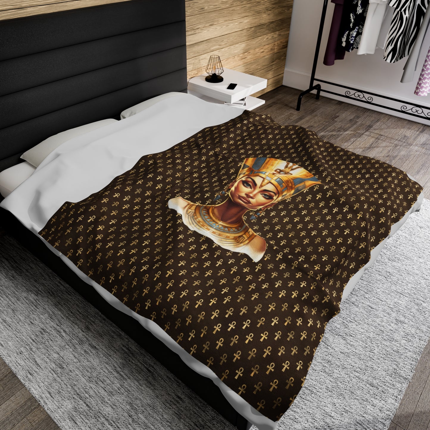 Nefertiti Queen Plush Blanket