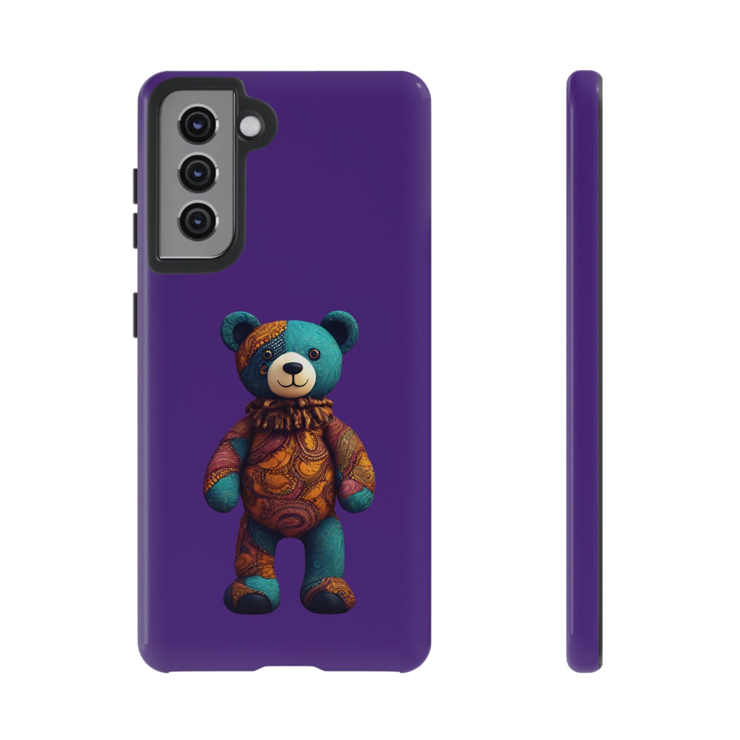 Purple and Blue Bear Samsung Tough Cases | African Samsung Case | Afrocentric Samsung Case