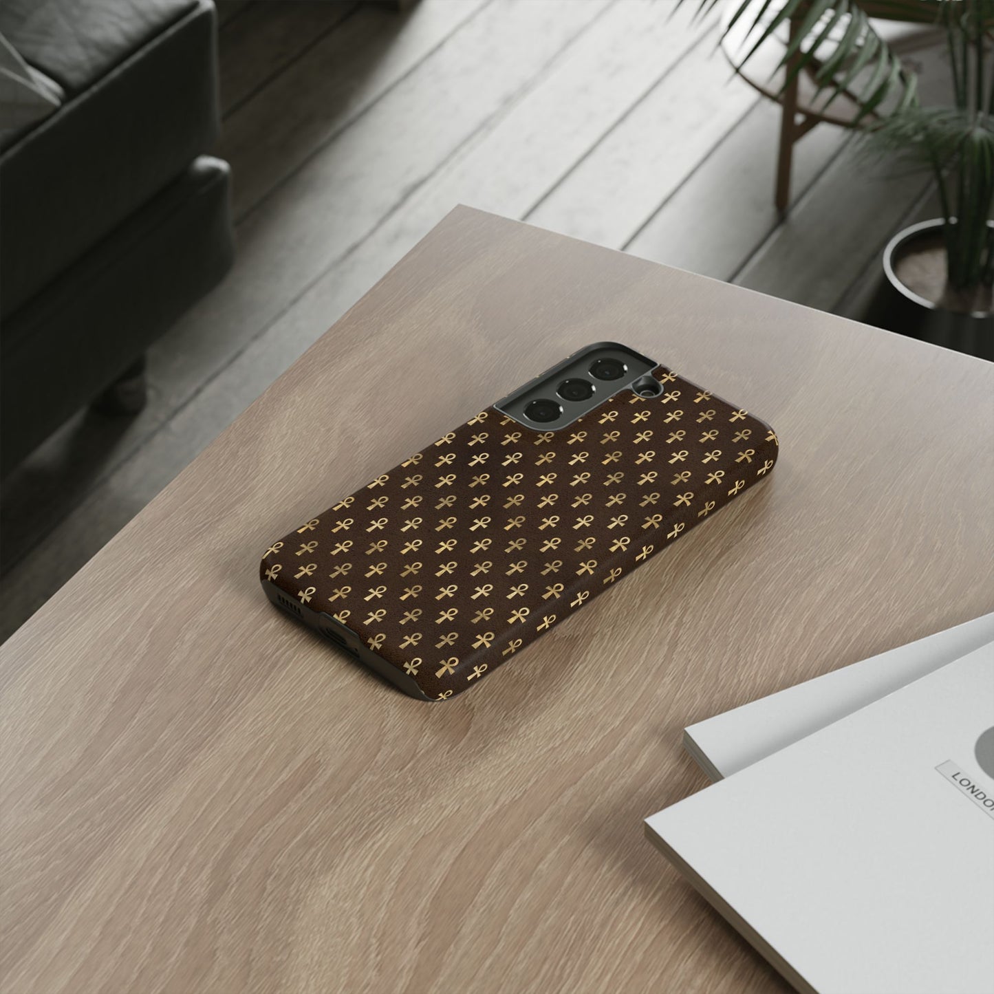 Brown Ankh Samsung Tough Cases | Egyptian Samsung Case | Ankh Samsung Case