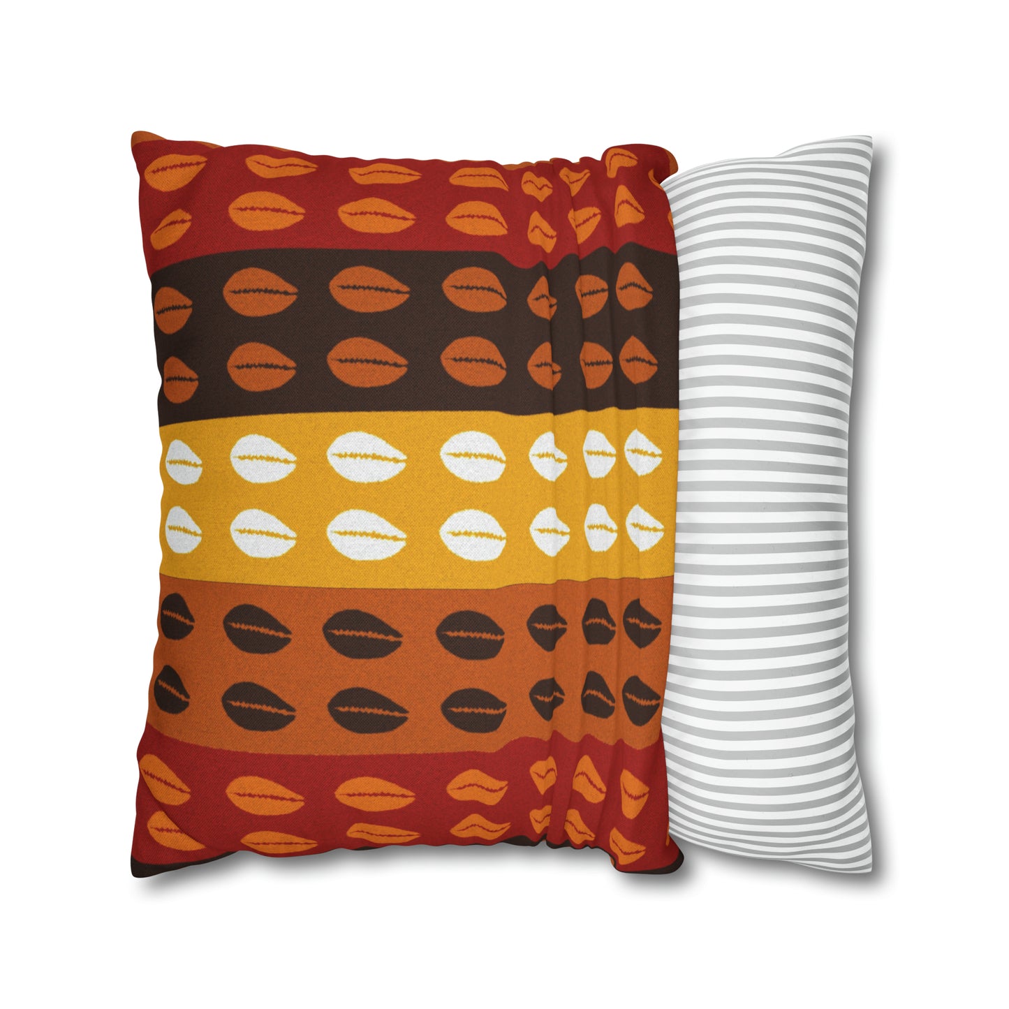 Colorful Cowrie Shell Square Pillow Case | Afrocentric Pillow Case