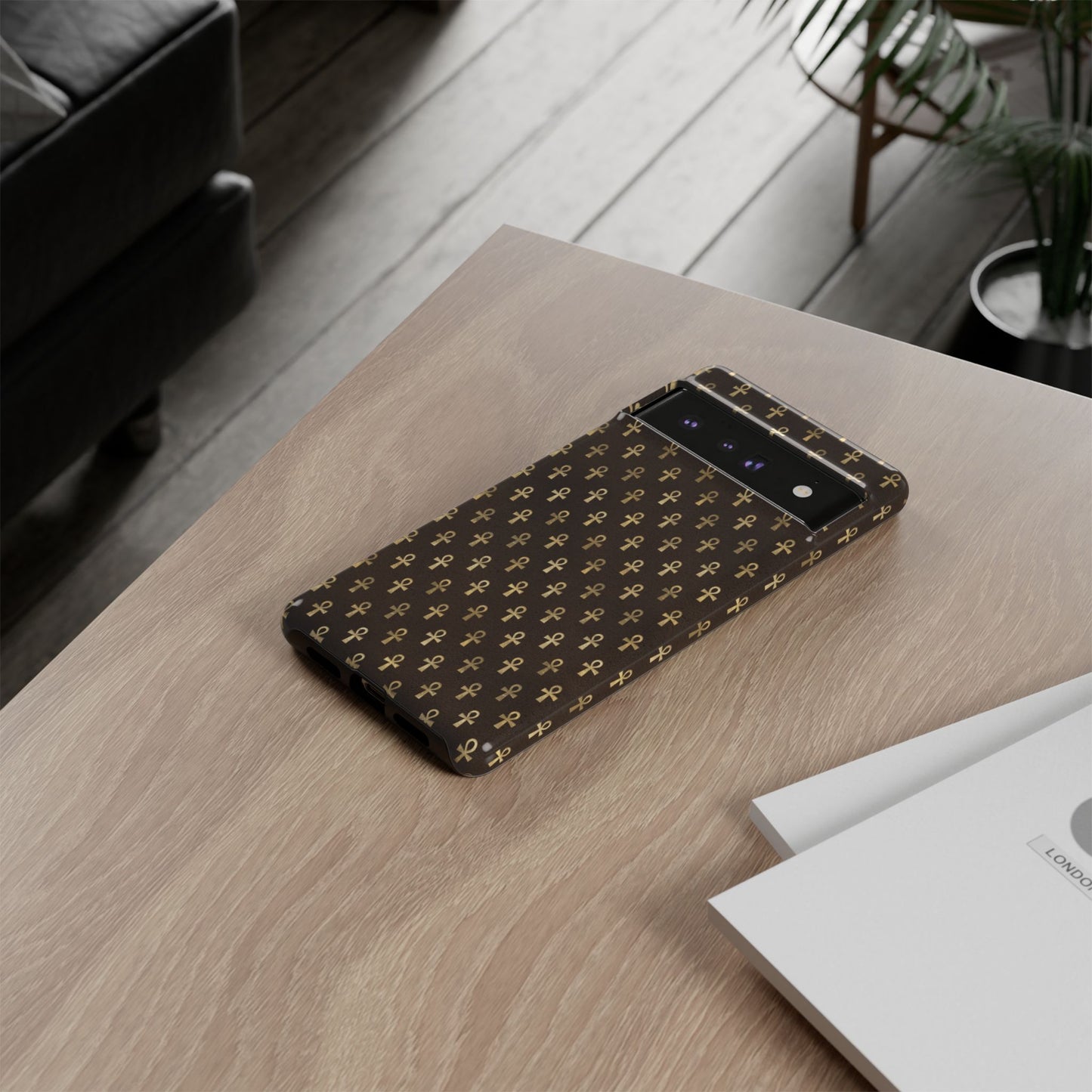 Brown Ankh Google Pixel Tough Cases | Egyptian Google Pixel Case | Ankh Google Pixel Case
