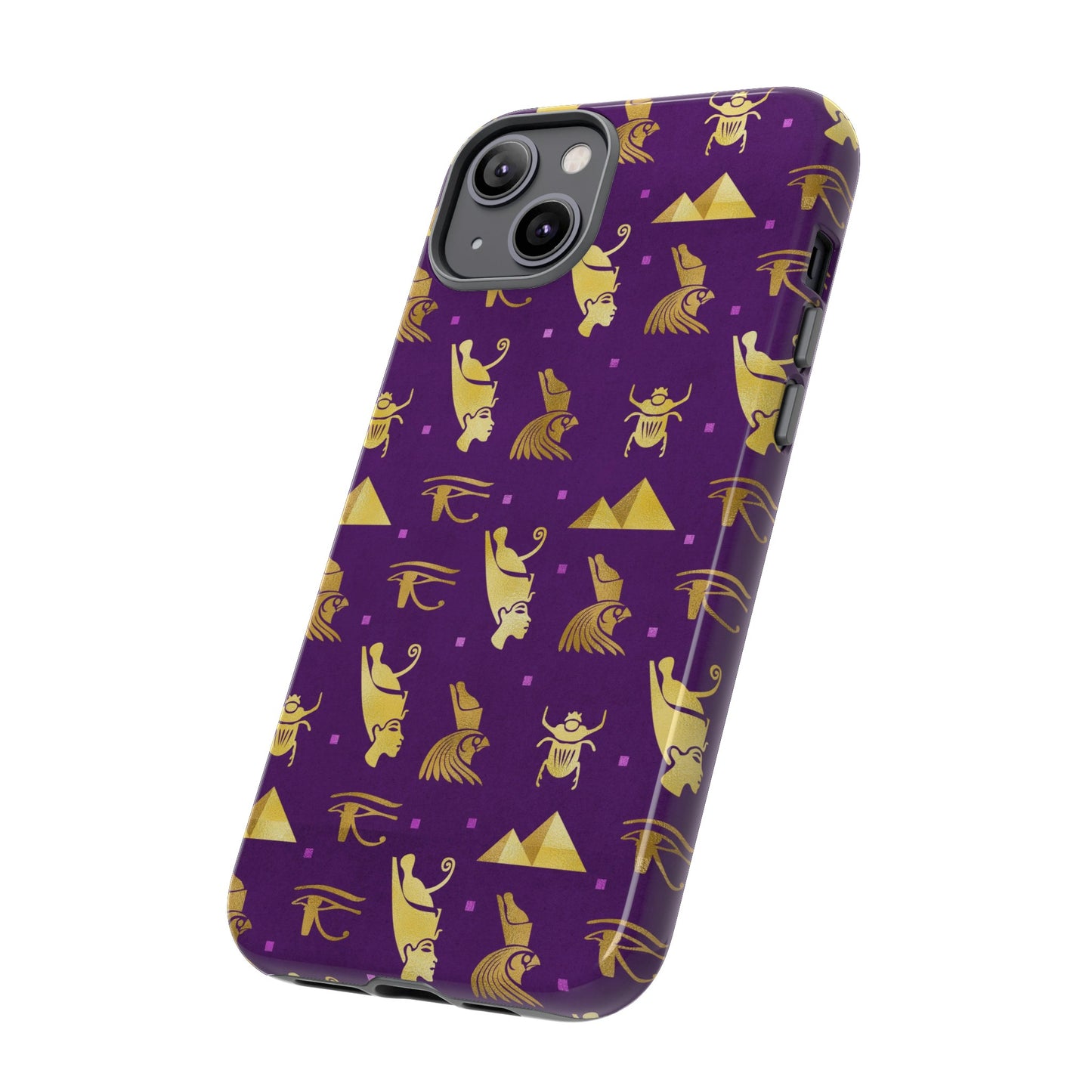 Purple and Gold Egyptian iPhone Tough Cases | Egyptian iPhone Case | Afrocentric iPhone Case