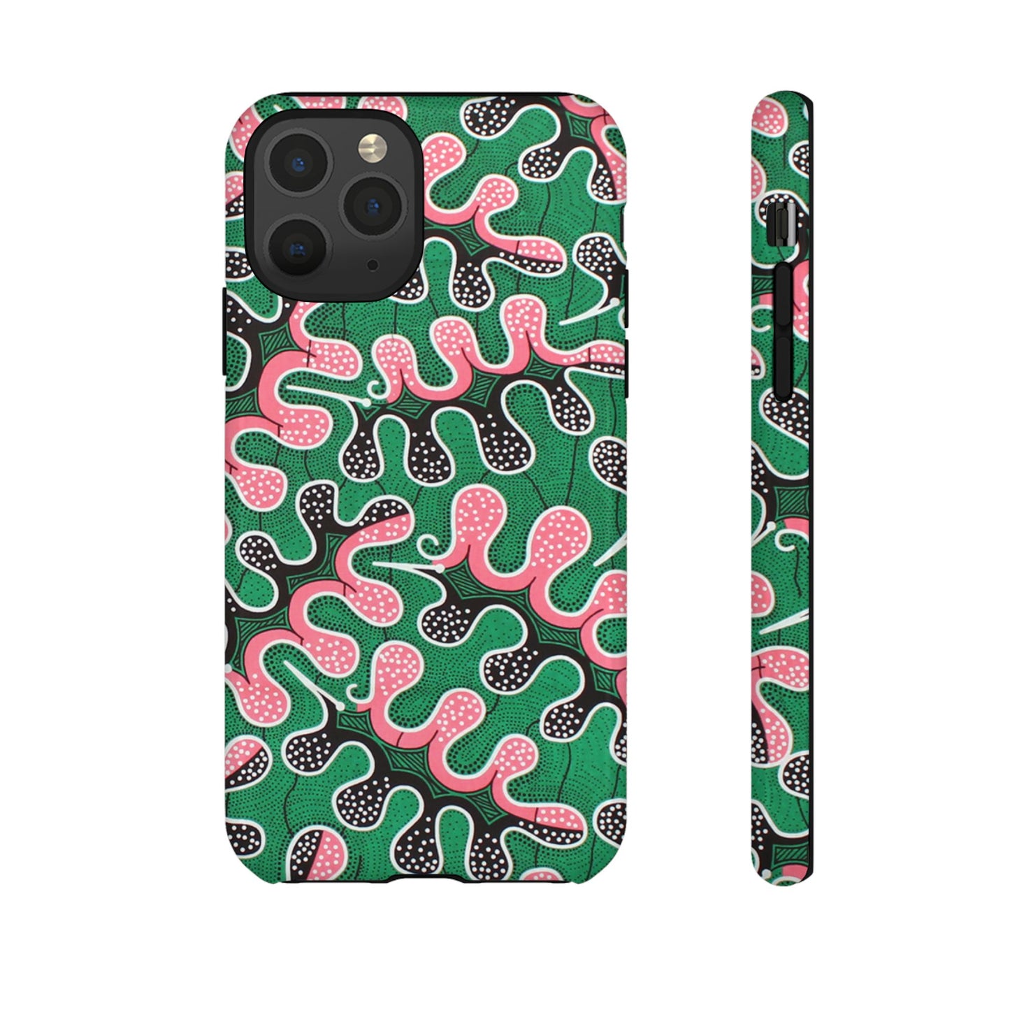 Green Pink iPhone Tough Cases | Ankara iPhone Case | Afrocentric iPhone Case