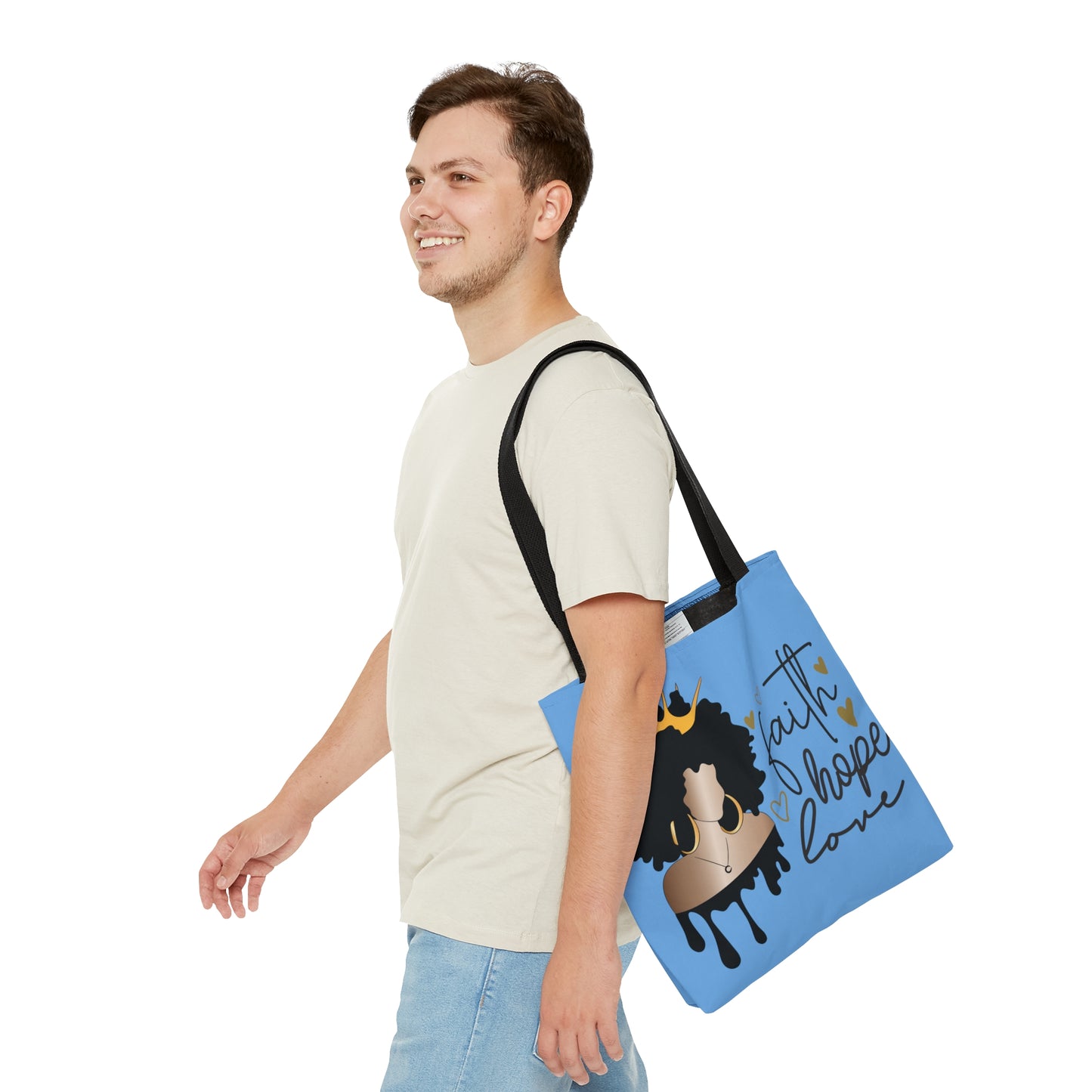 Columbia Blue Faith...Hope...Love Tote Bag (Add Your Name!)