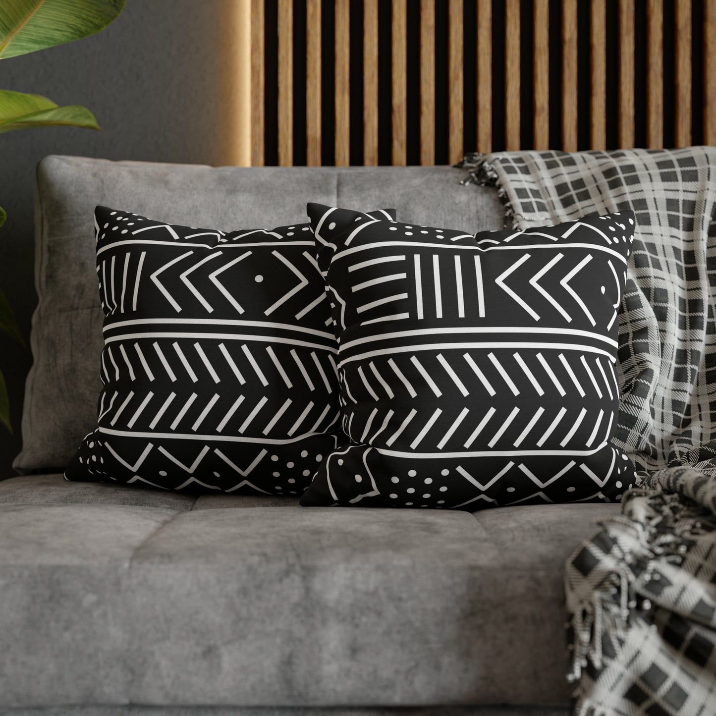Tribal Square Pillow Case | Afrocentric Pillow Case | Mudcloth Pillow Case