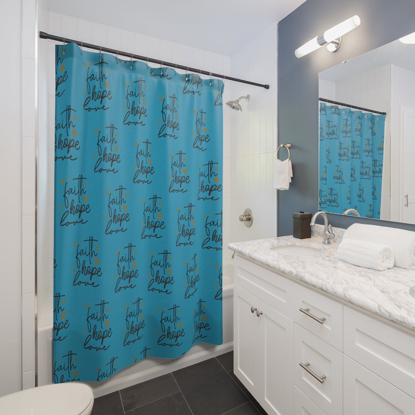 Faith Hope Love Shower Curtain