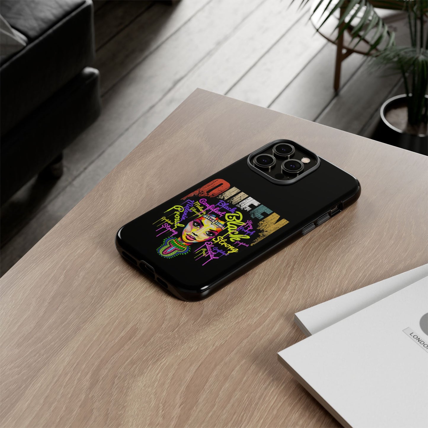iPhone Black Queen Tough Cases | Ankara iPhone Case | Afrocentric iPhone Case