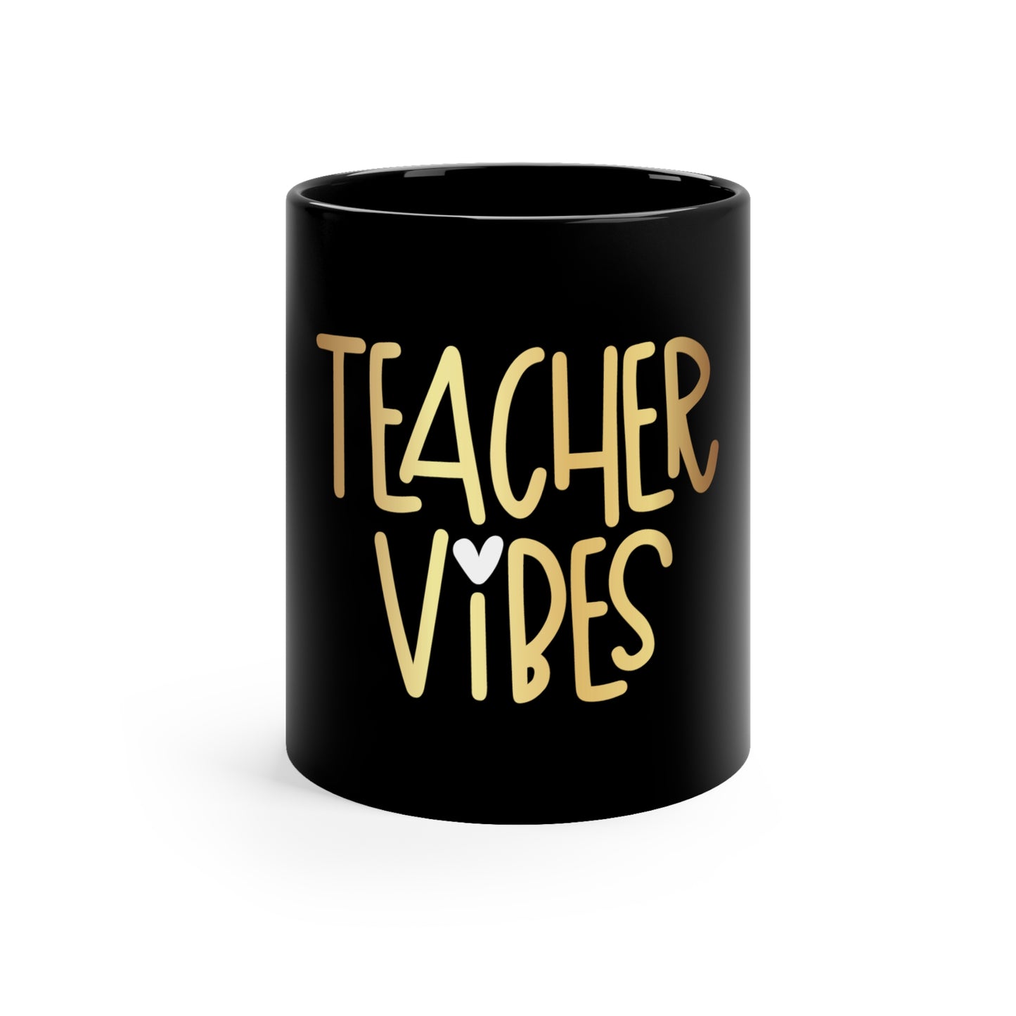 Teacher Vibes 11oz Black Mug
